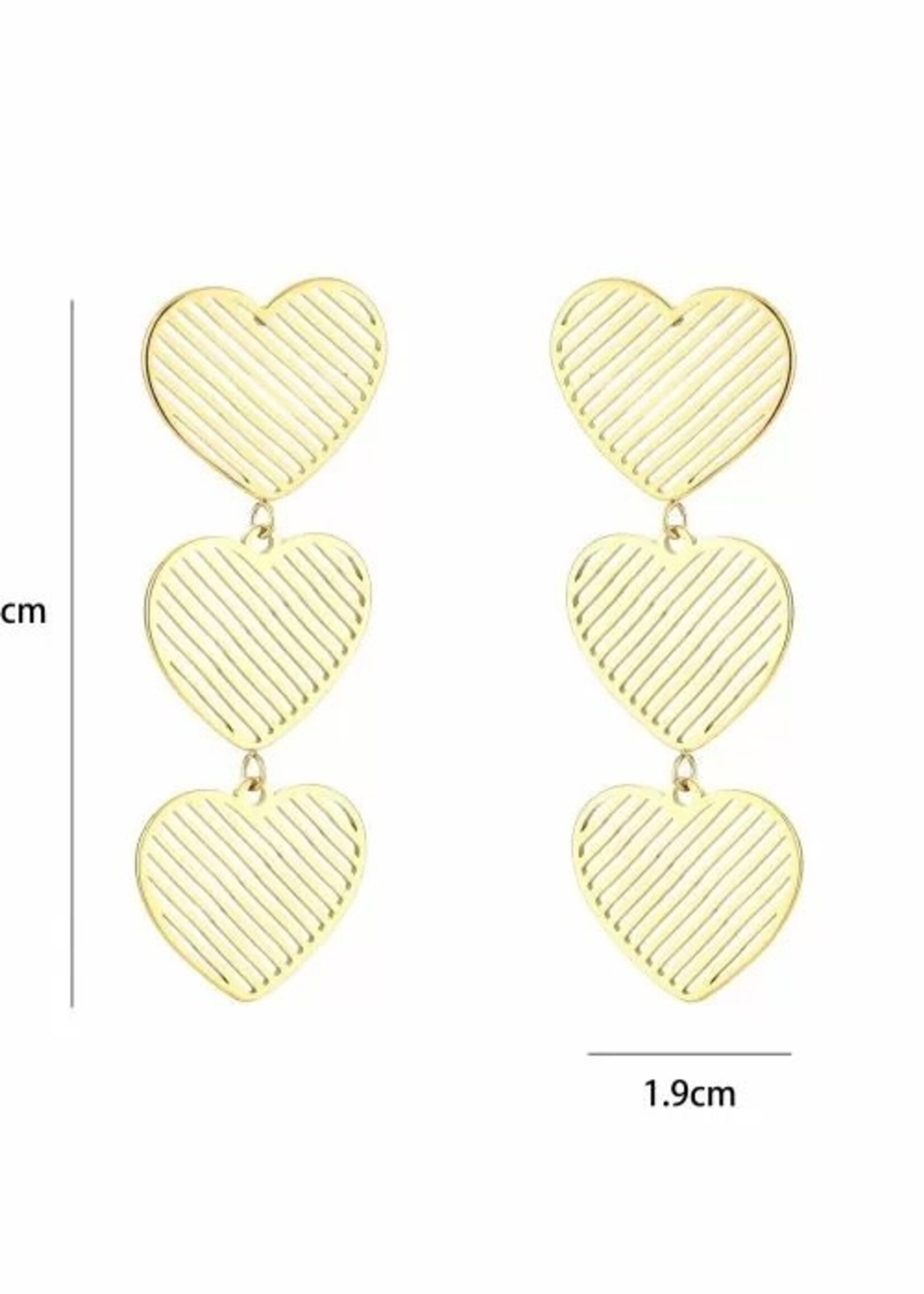 Oorbel hangende harten