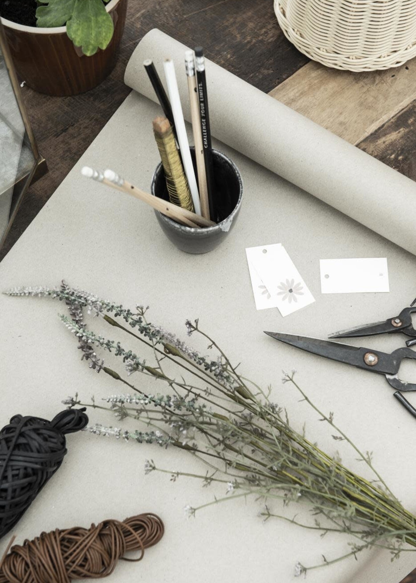 Ib Laursen Kunstbloem grey tones