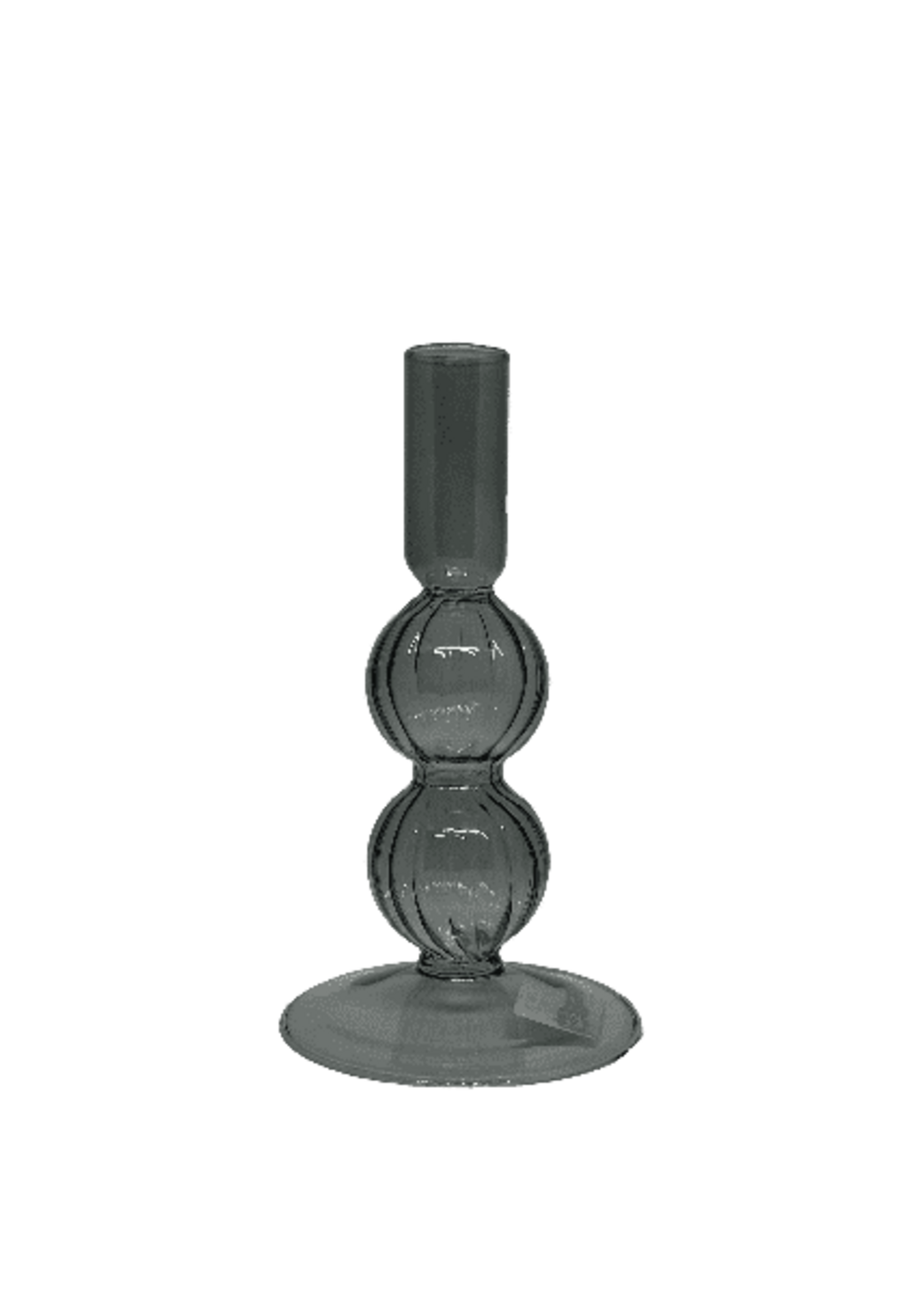 Housevitamin Glazen Kandelaar bubbel smokey