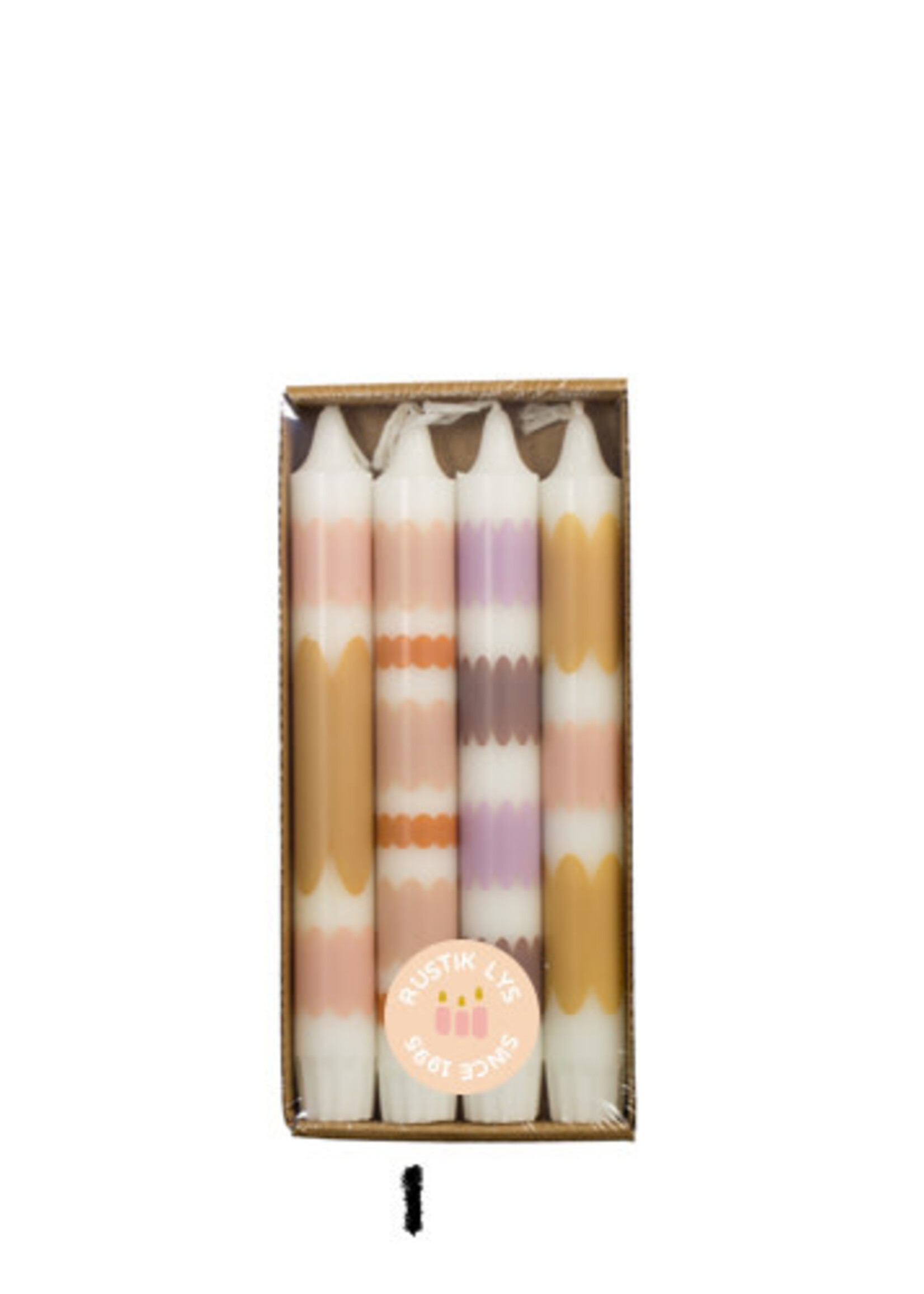 Rustik Lys Kaars Flower Power