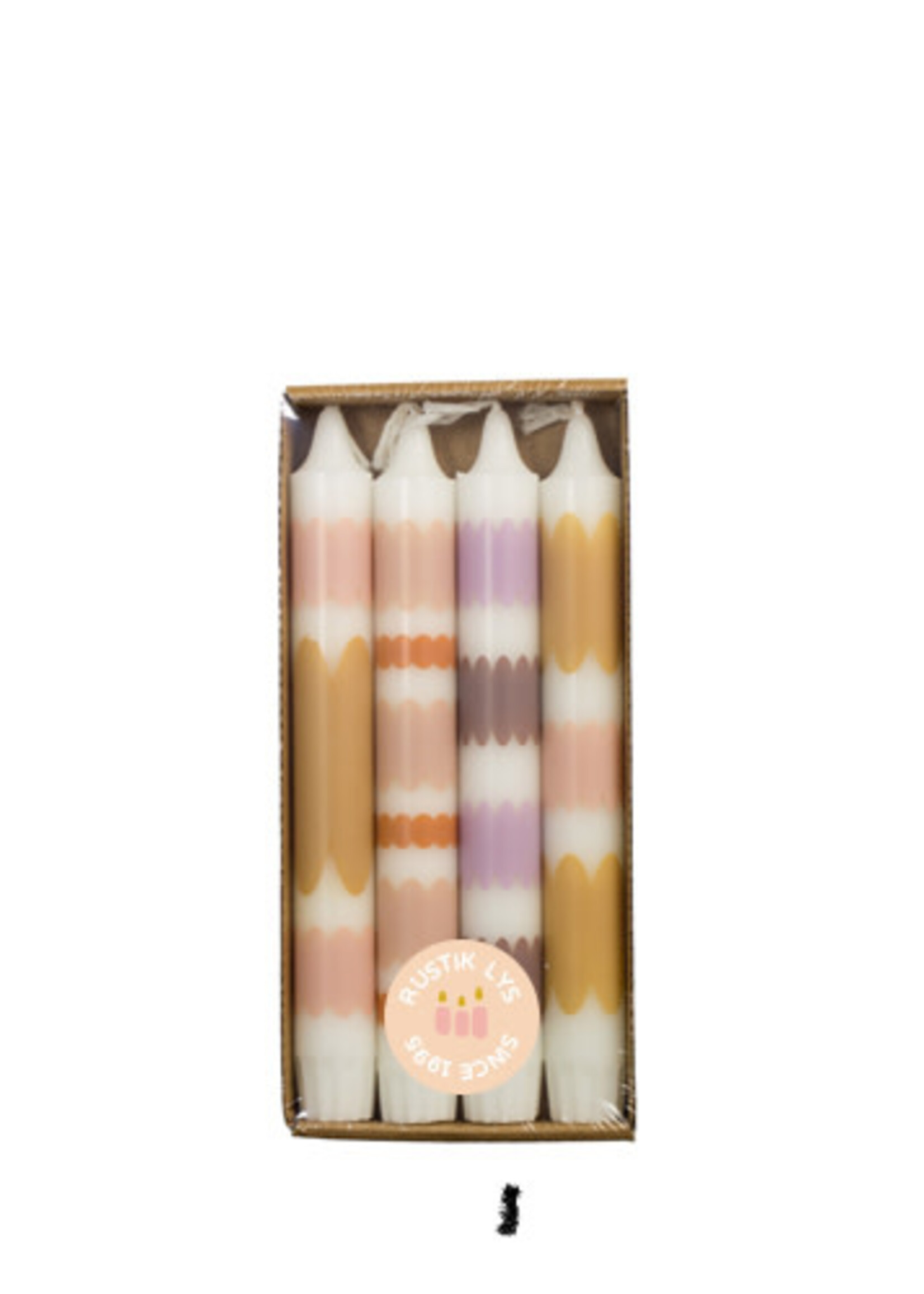 Rustik Lys Kaars Flower Power