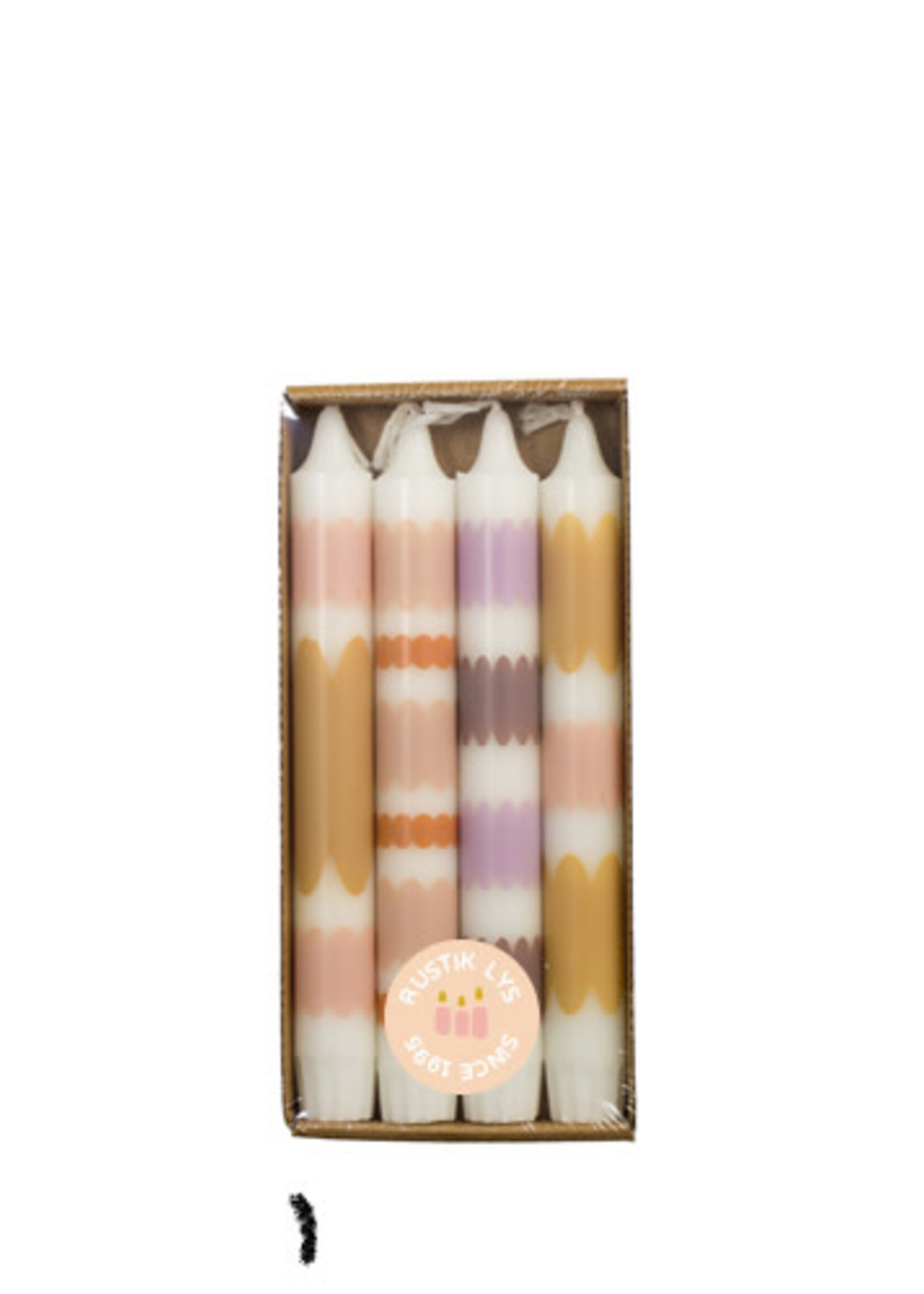 Rustik Lys Kaars Flower Power