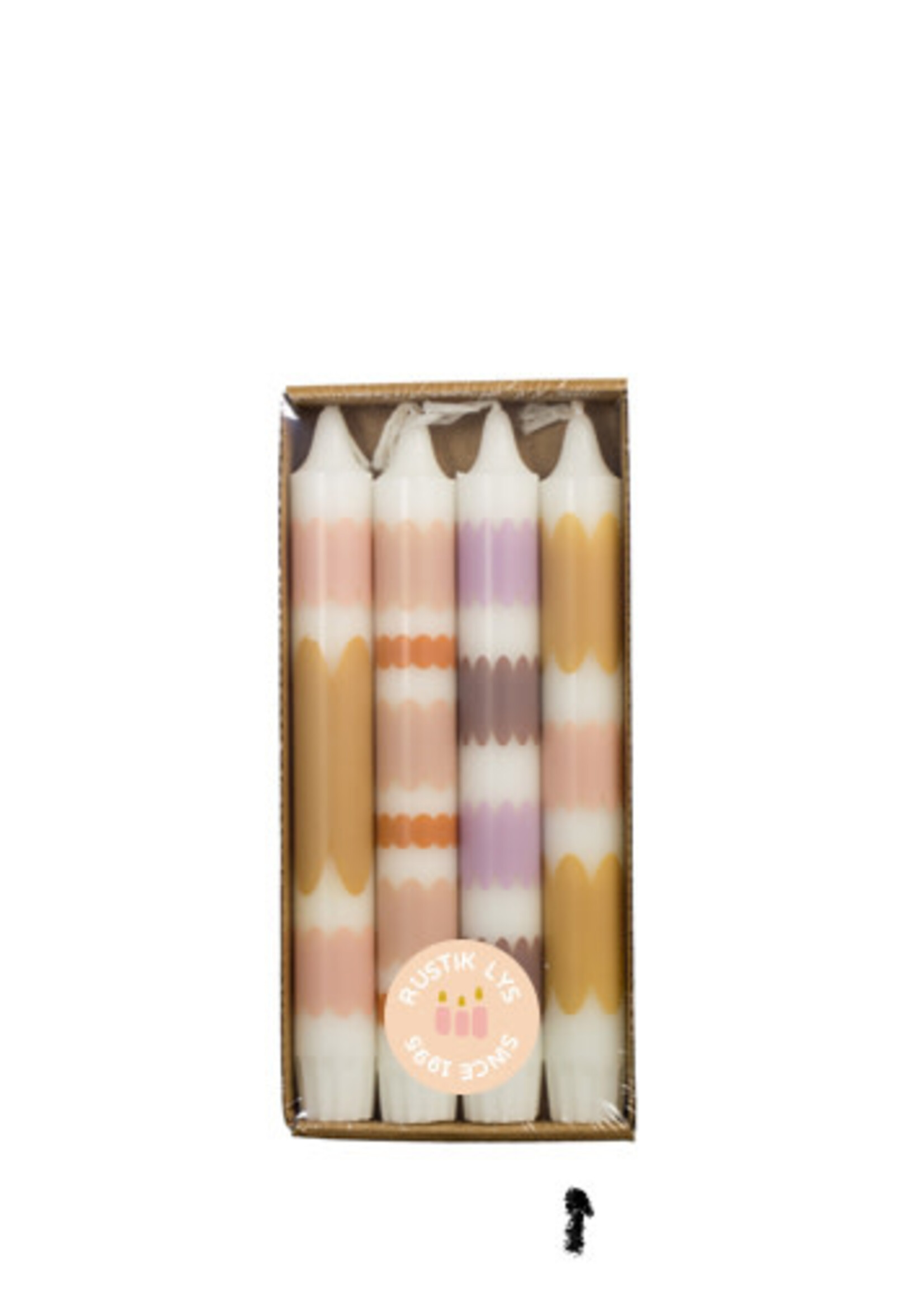 Rustik Lys Kaars Flower Power