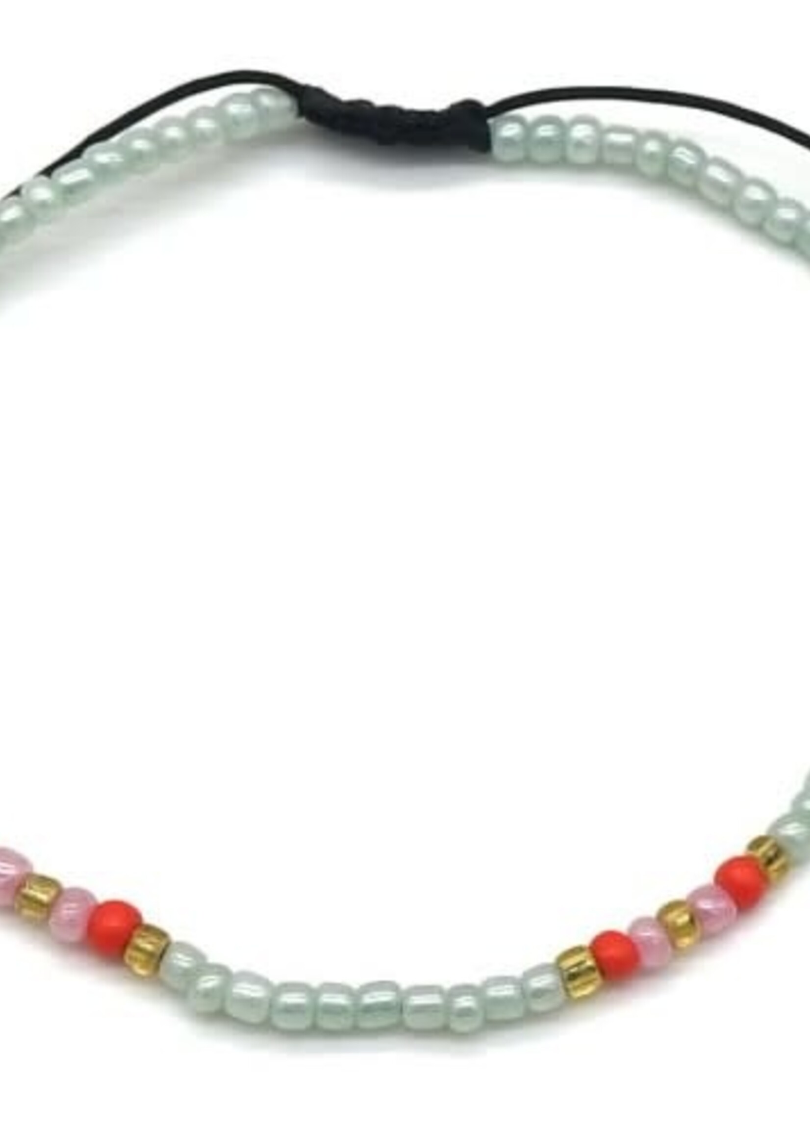 More the Firm Enkelbandje glaskralen