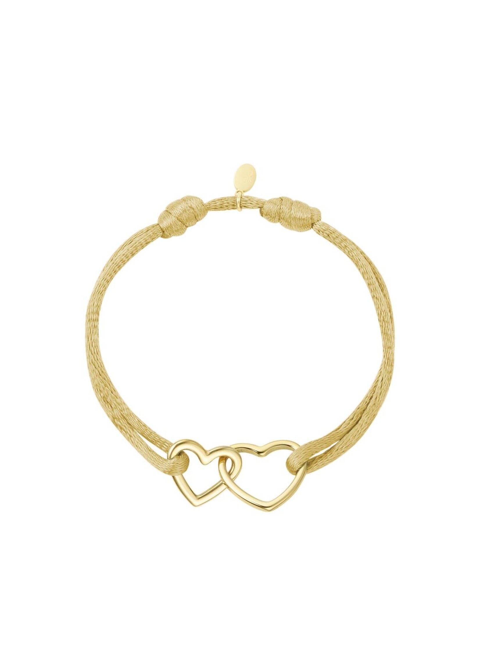 More the Firm Stoffen armband hartjes kleur