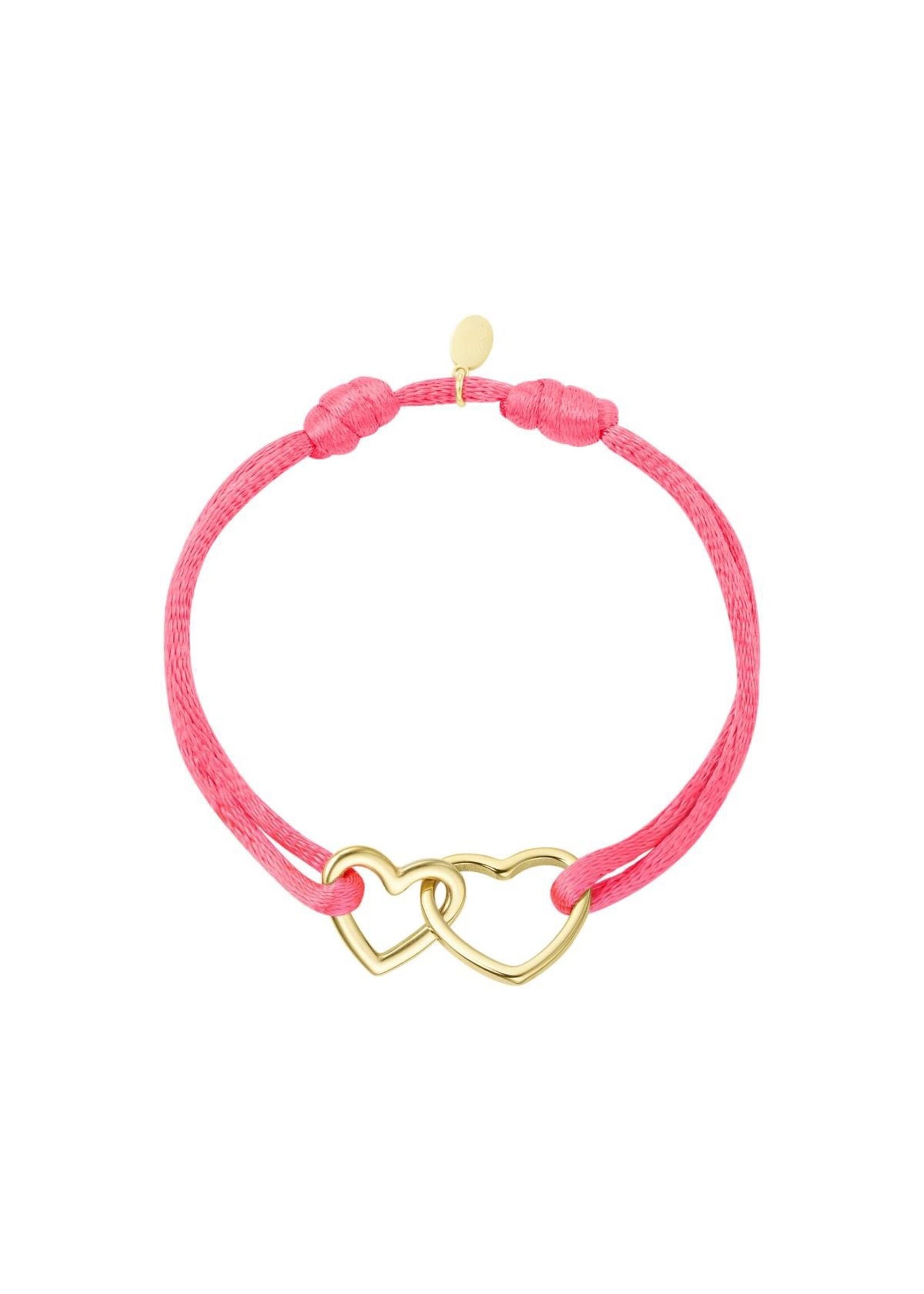 More the Firm Stoffen armband hartjes kleur