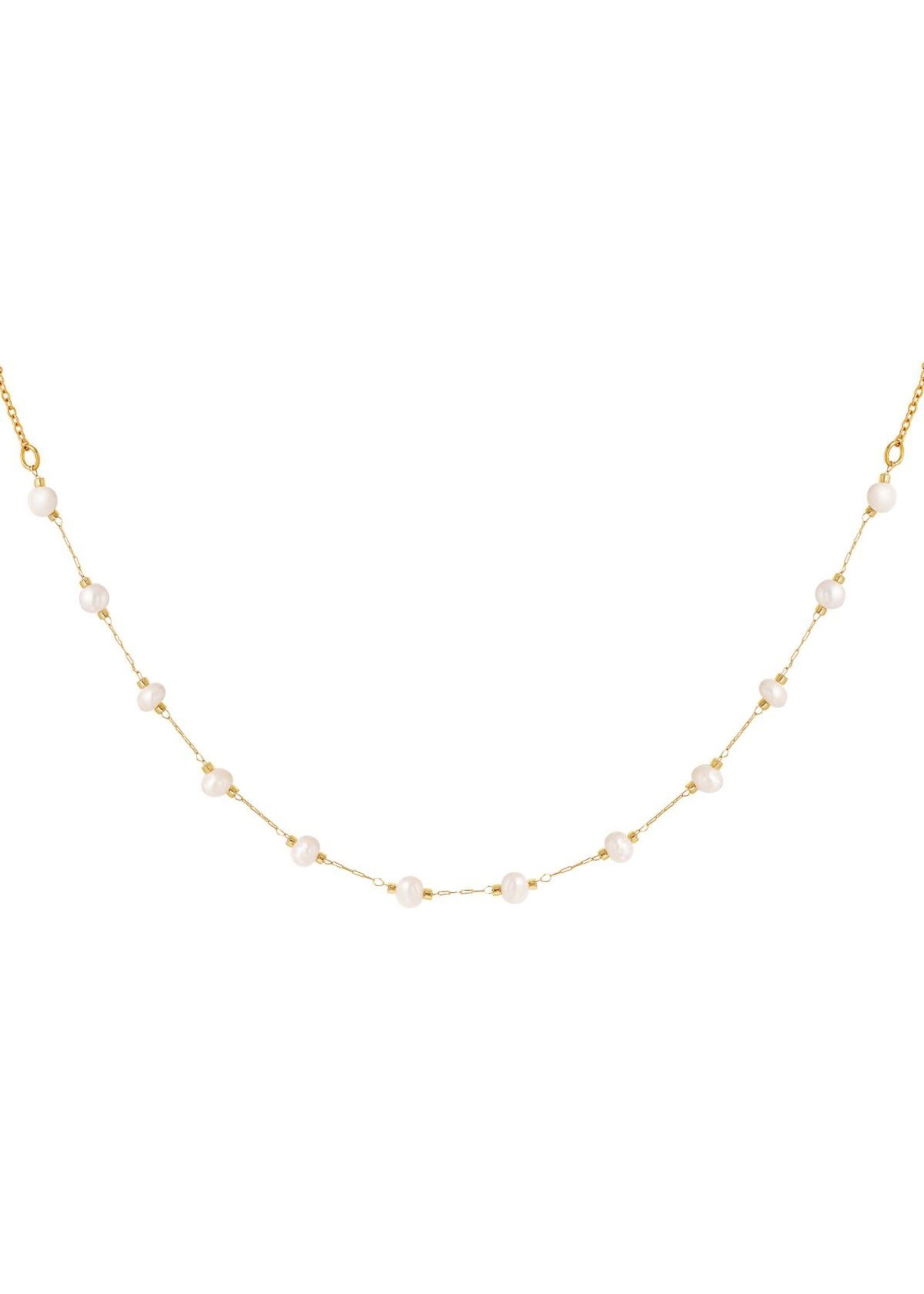 Flo Boutique Ketting sweet pearl gold