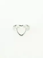 Flo Boutique Ring open heart zilver