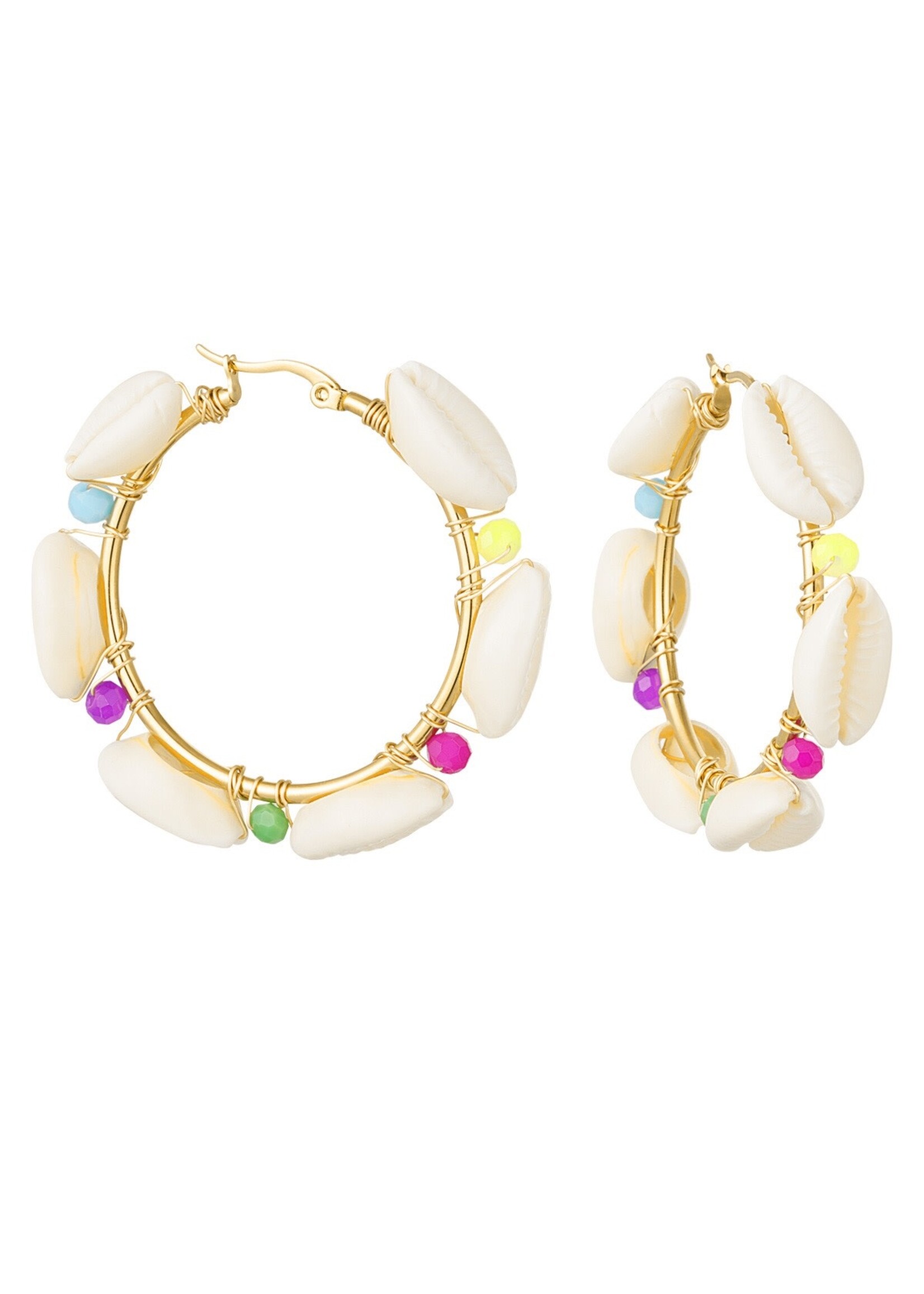 Flo Boutique Creolen colourful shell