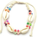 More the Firm Enkelbandje shell colour beads