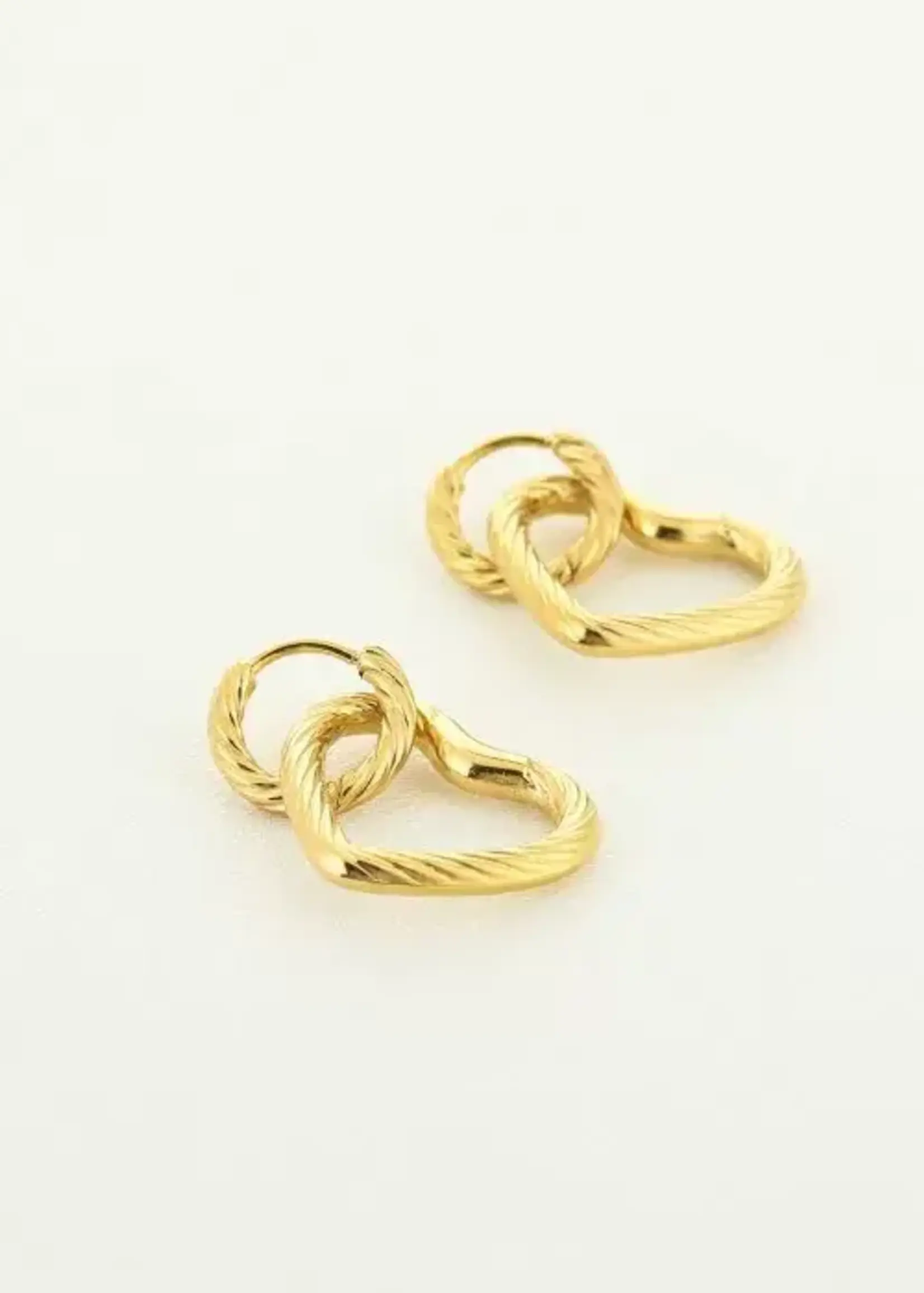 Flo Boutique Oorbellen twisted heart