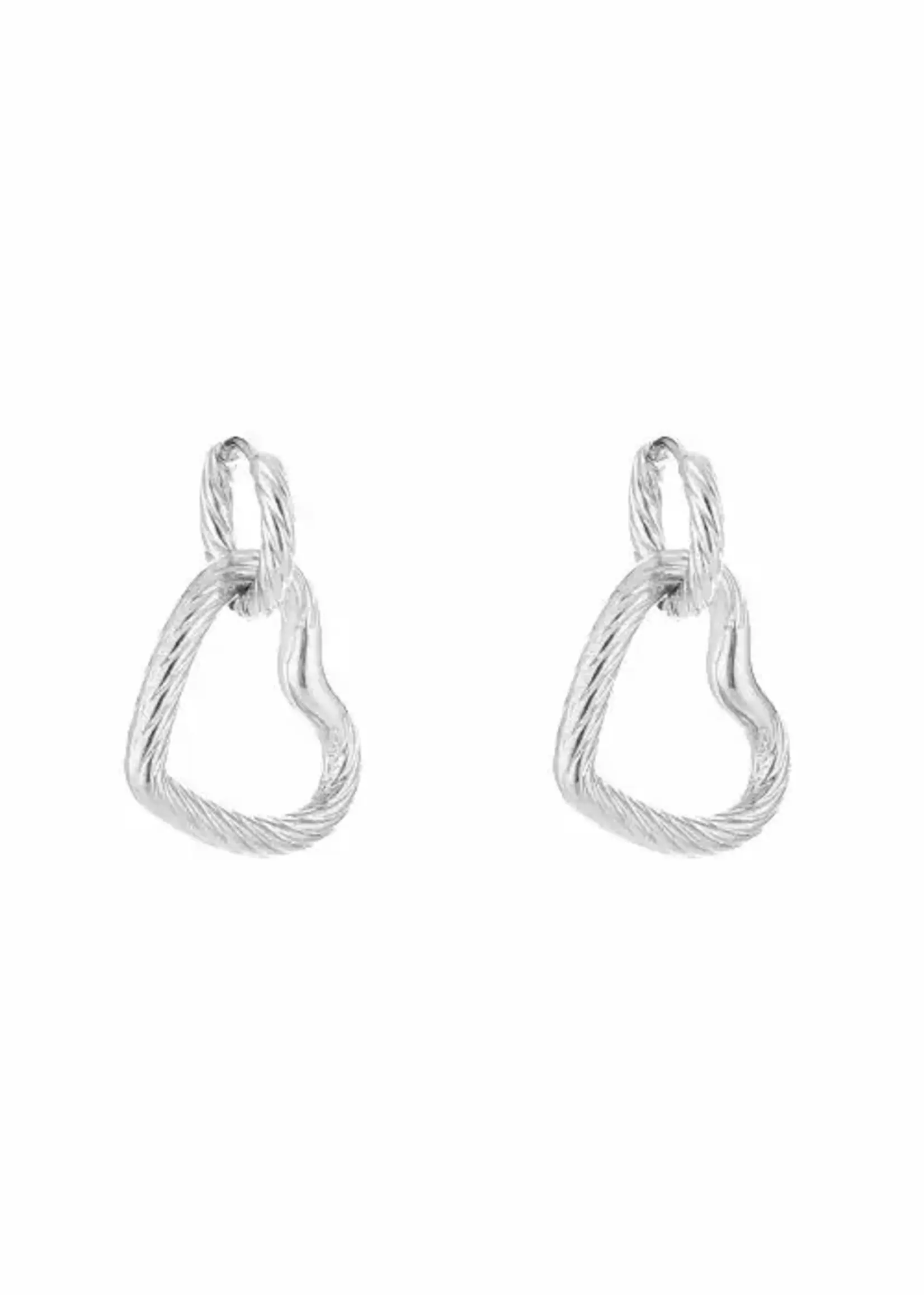 Flo Boutique Oorbellen twisted heart