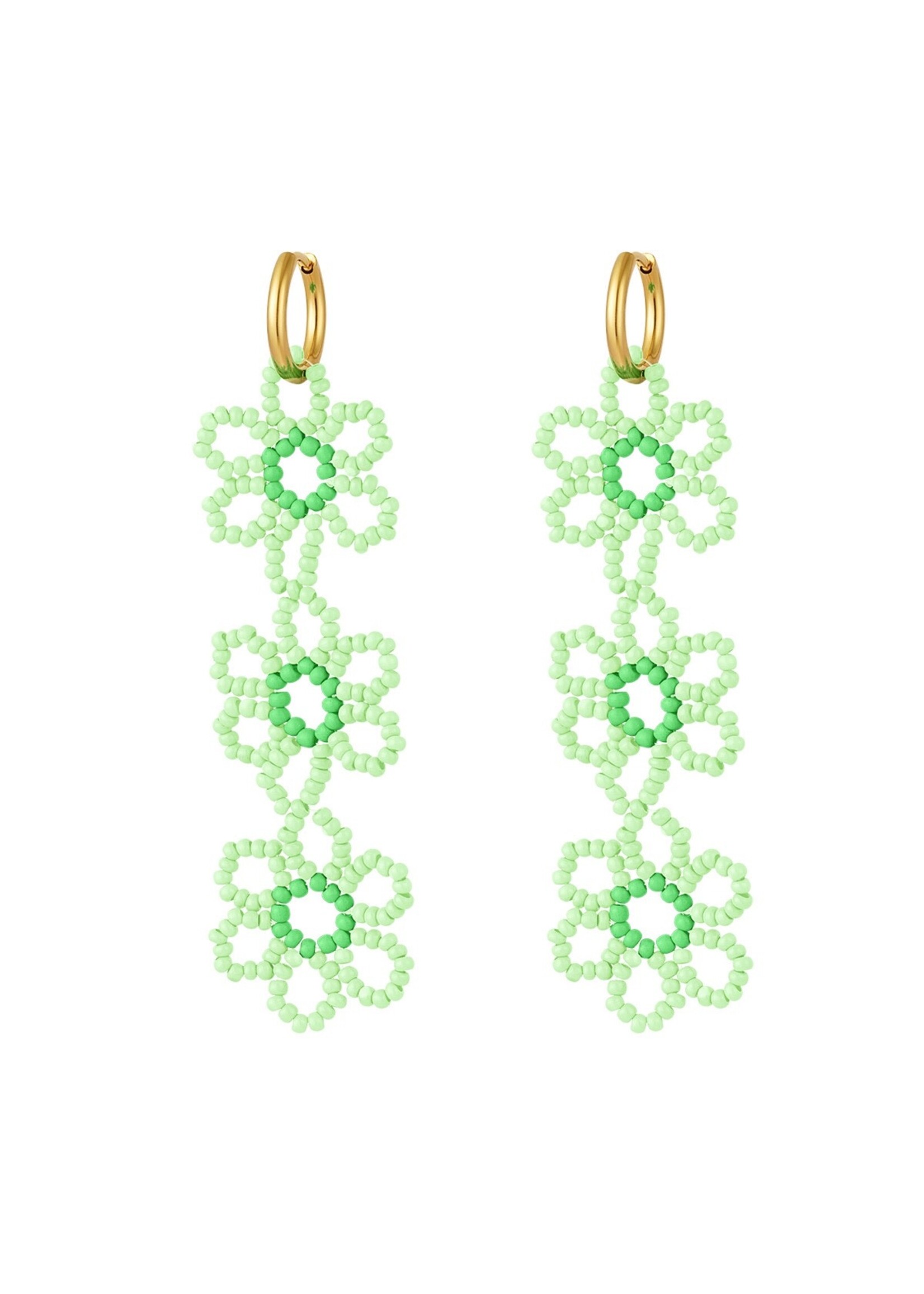 More the Firm Oorbellen drie bloemen