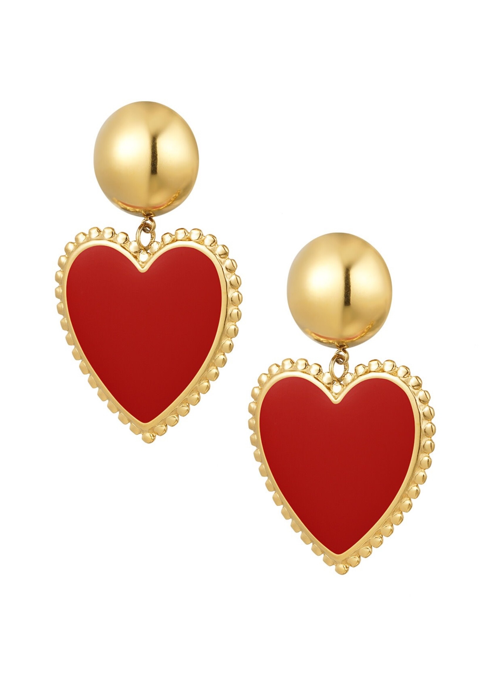 More the Firm Oorbellen coloured heart