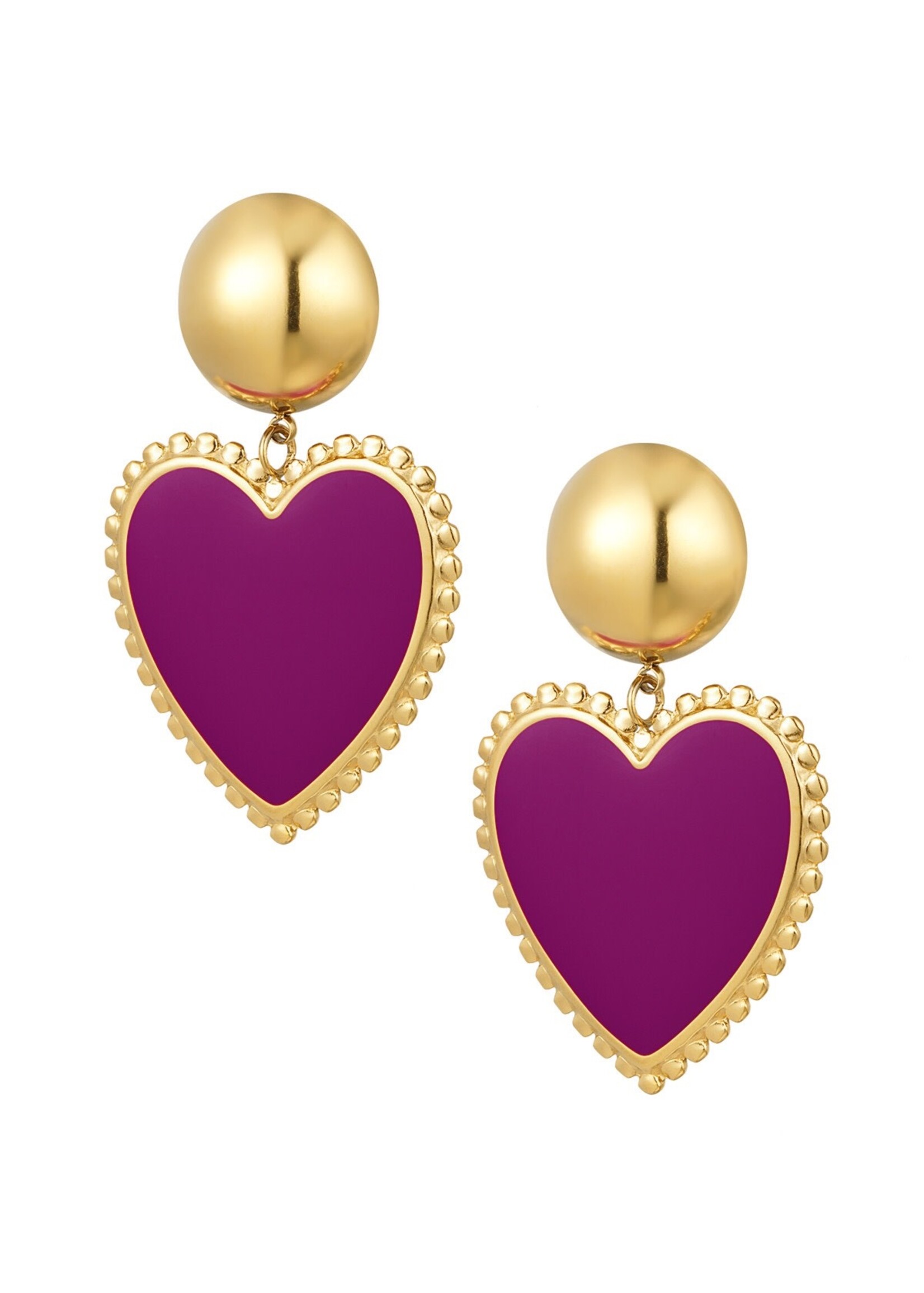 Flo Boutique Oorbellen coloured heart