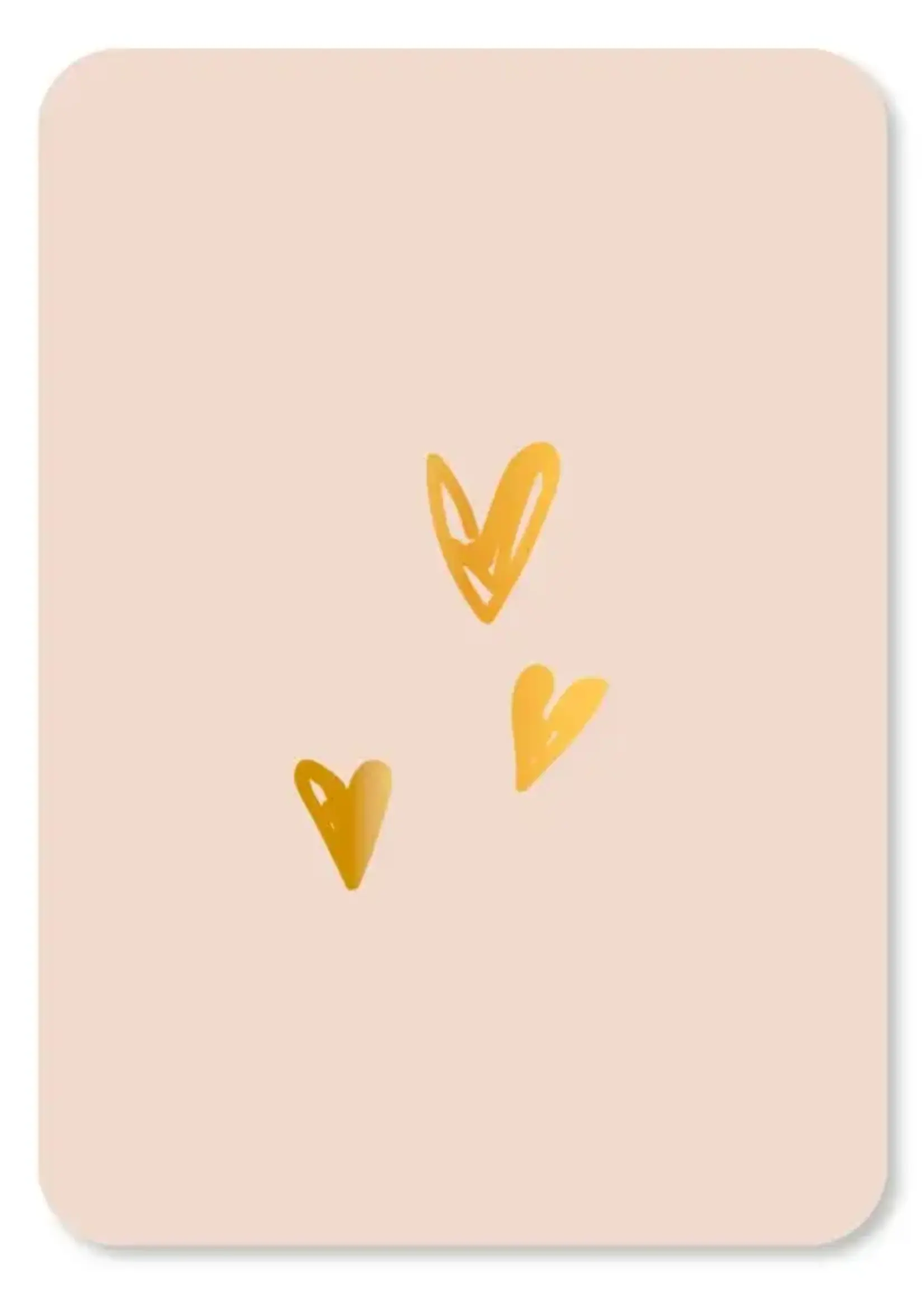 Kaartjes van Maaike Kaart goudfolie KvM