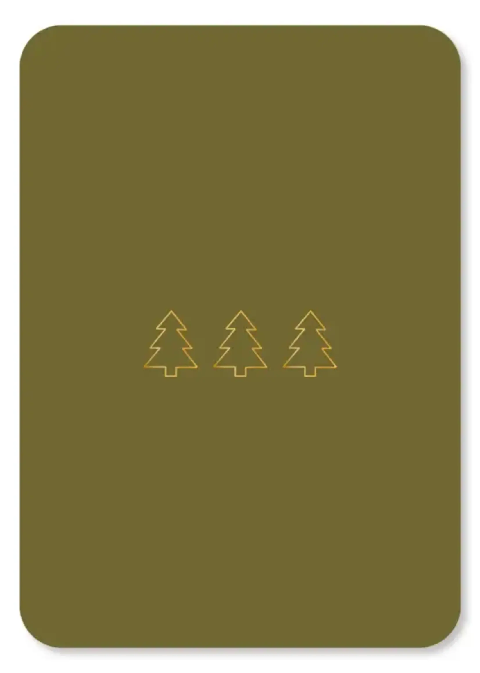 Kaartjes van Maaike Kerstkaart goudfolie KvM