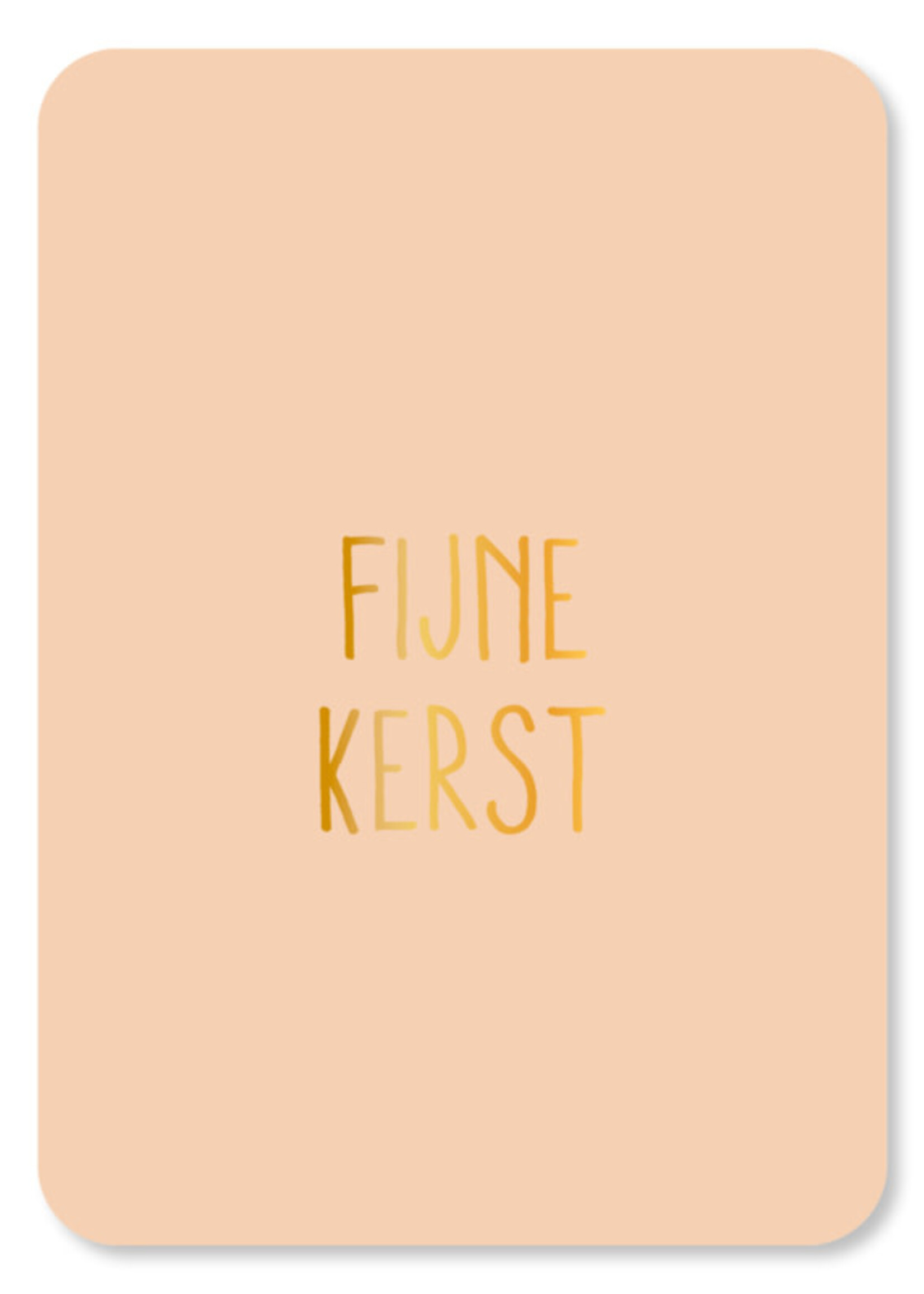 Kaartjes van Maaike Kerstkaart goudfolie KvM