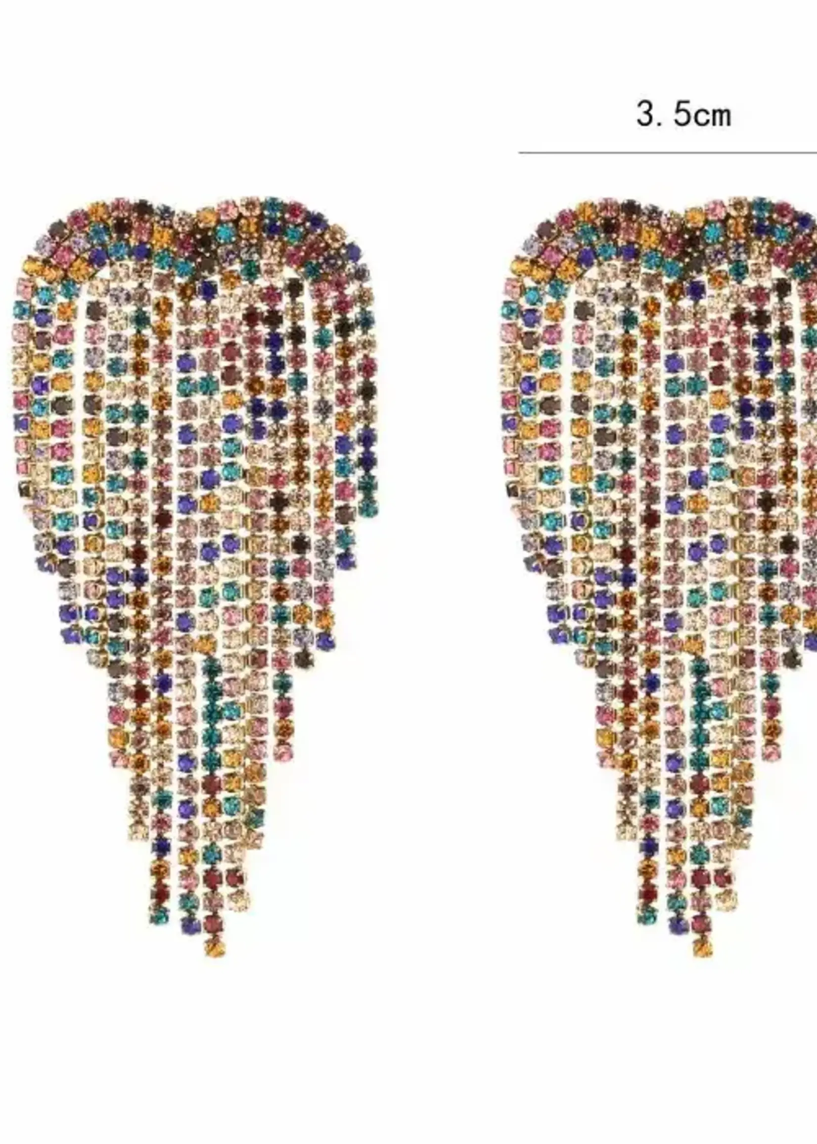 Flo Boutique Oorbellen big shimmering hearts