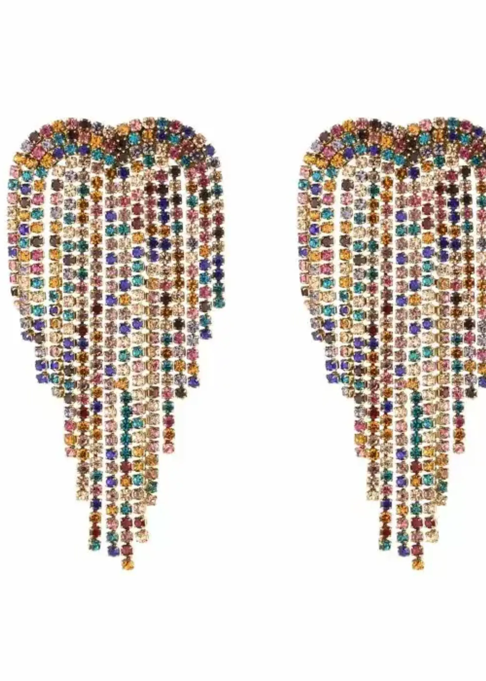 Flo Boutique Oorbellen big shimmering hearts