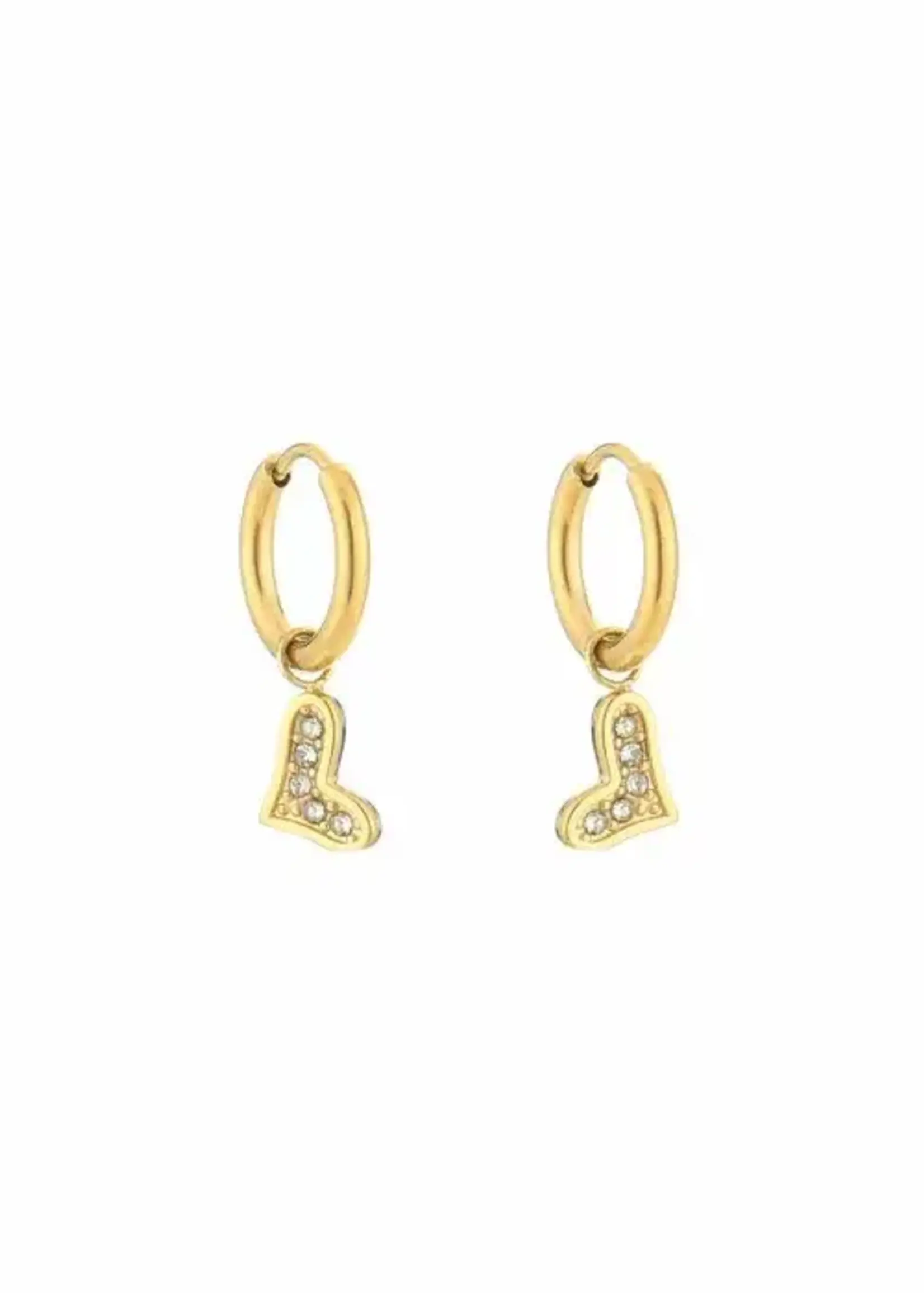 Flo Boutique Oorbellen glitter hearts