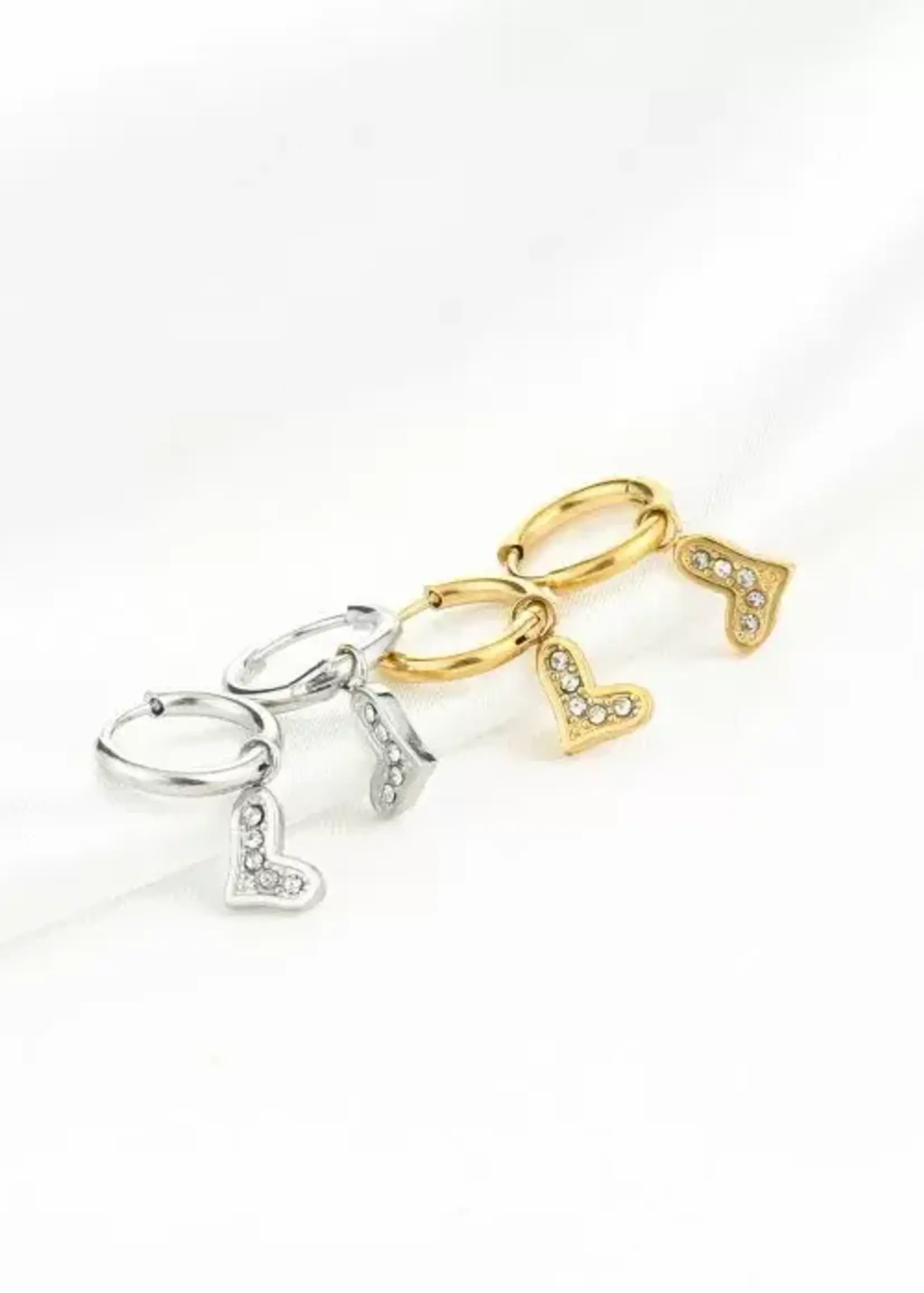 Flo Boutique Oorbellen glitter hearts