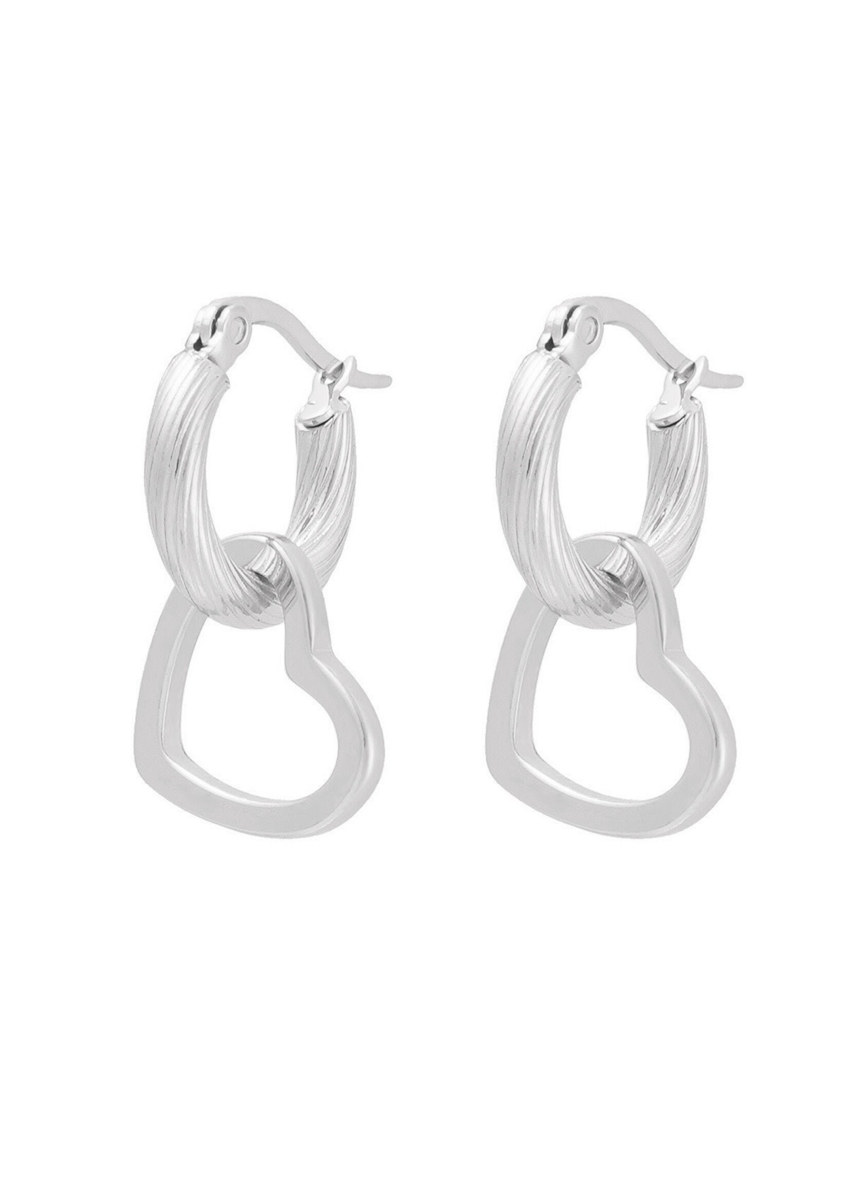 Flo Boutique Oorbellen twisted heart