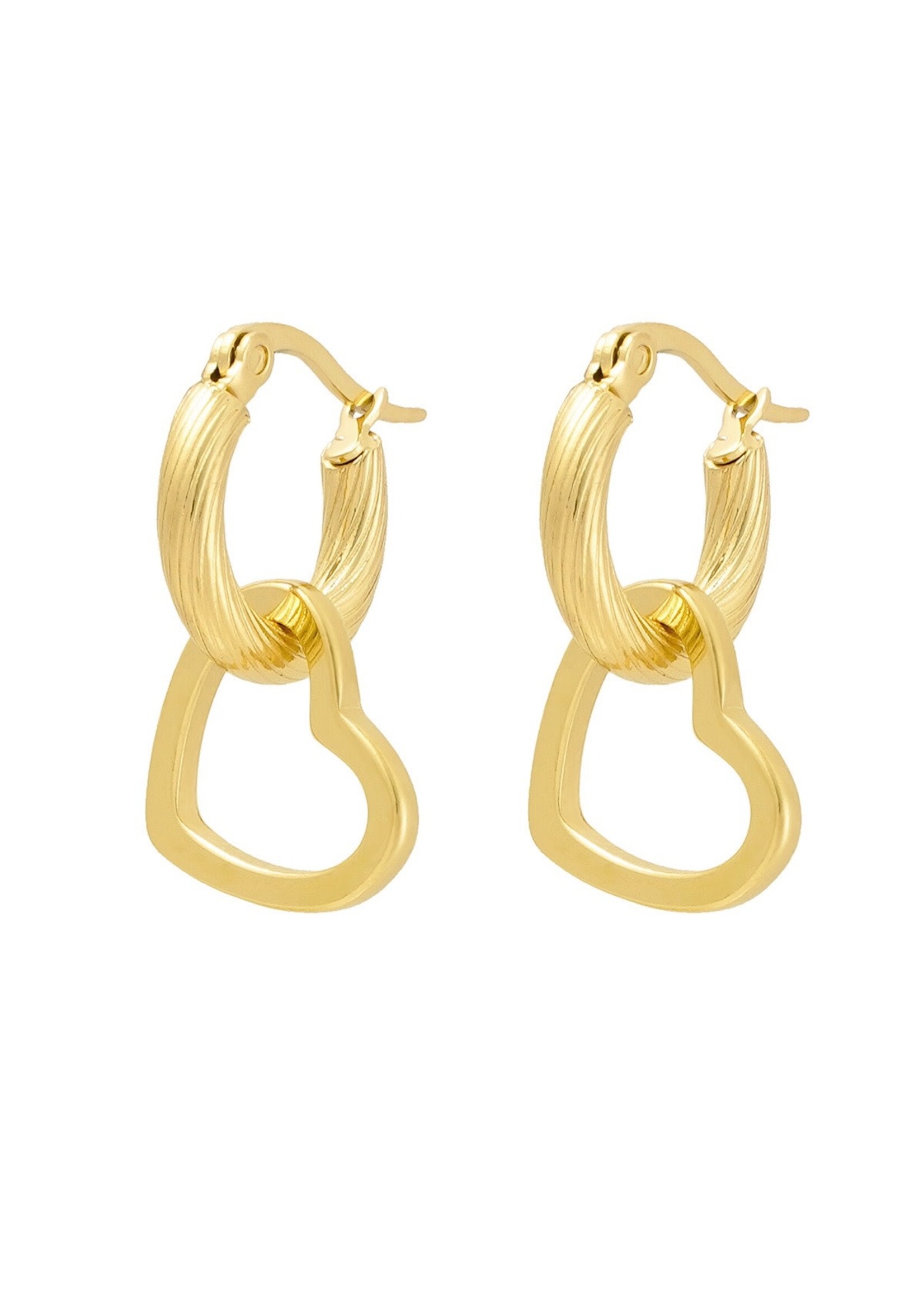 More the Firm Oorbellen twisted heart