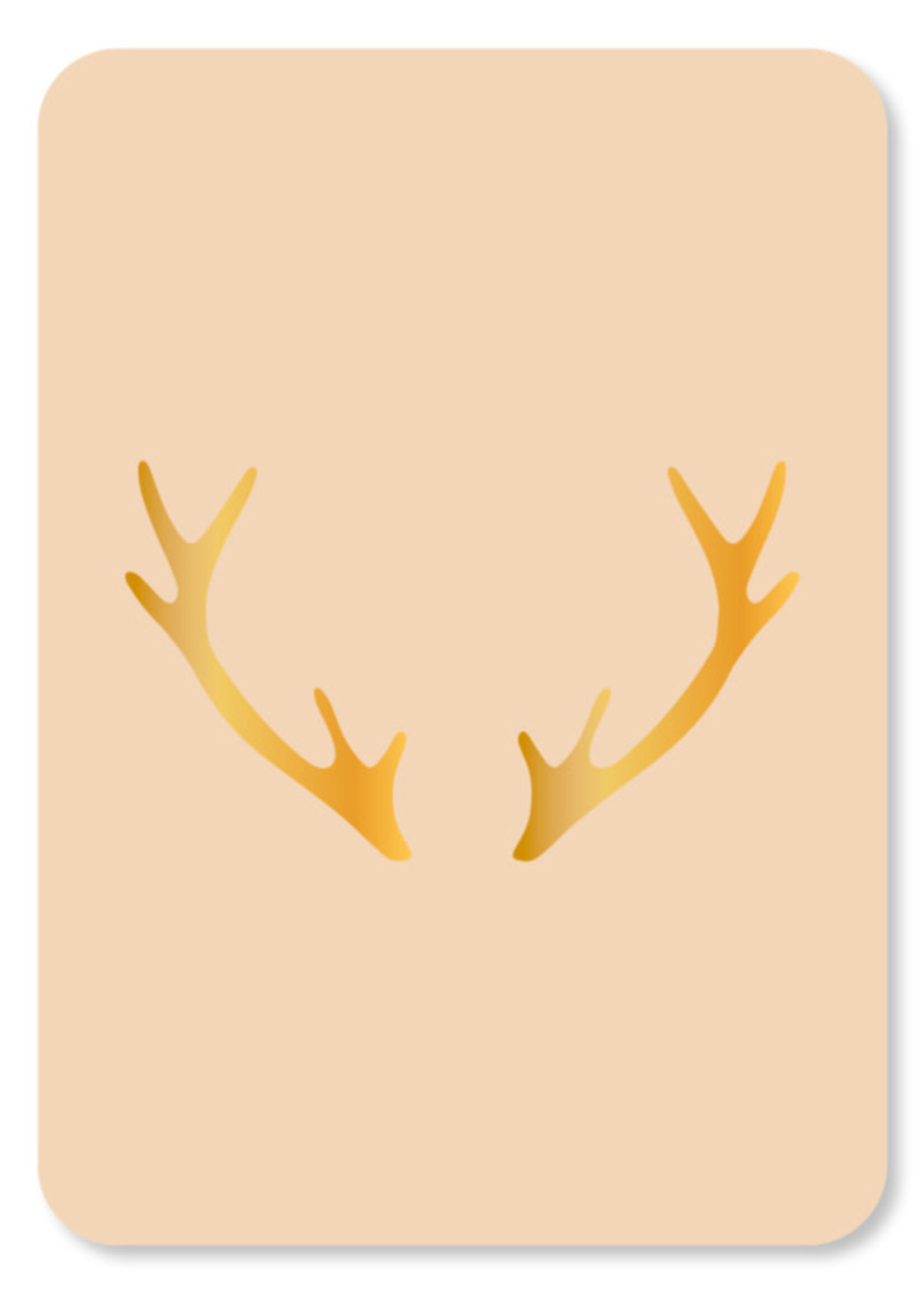 Kaartjes van Maaike Kerstkaart goudfolie KvM