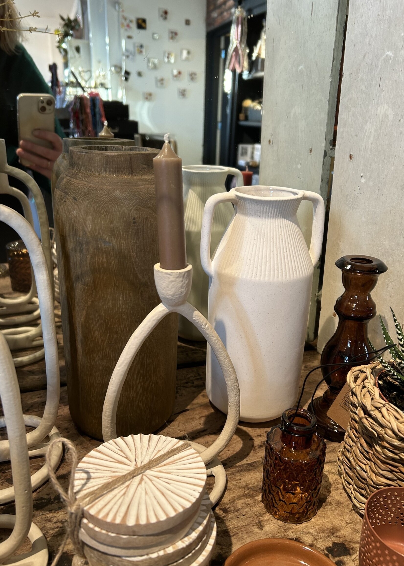 Kersten Vaas porcelain white 13x25 cm