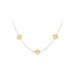 More the Firm Ketting Clover Pattern goud