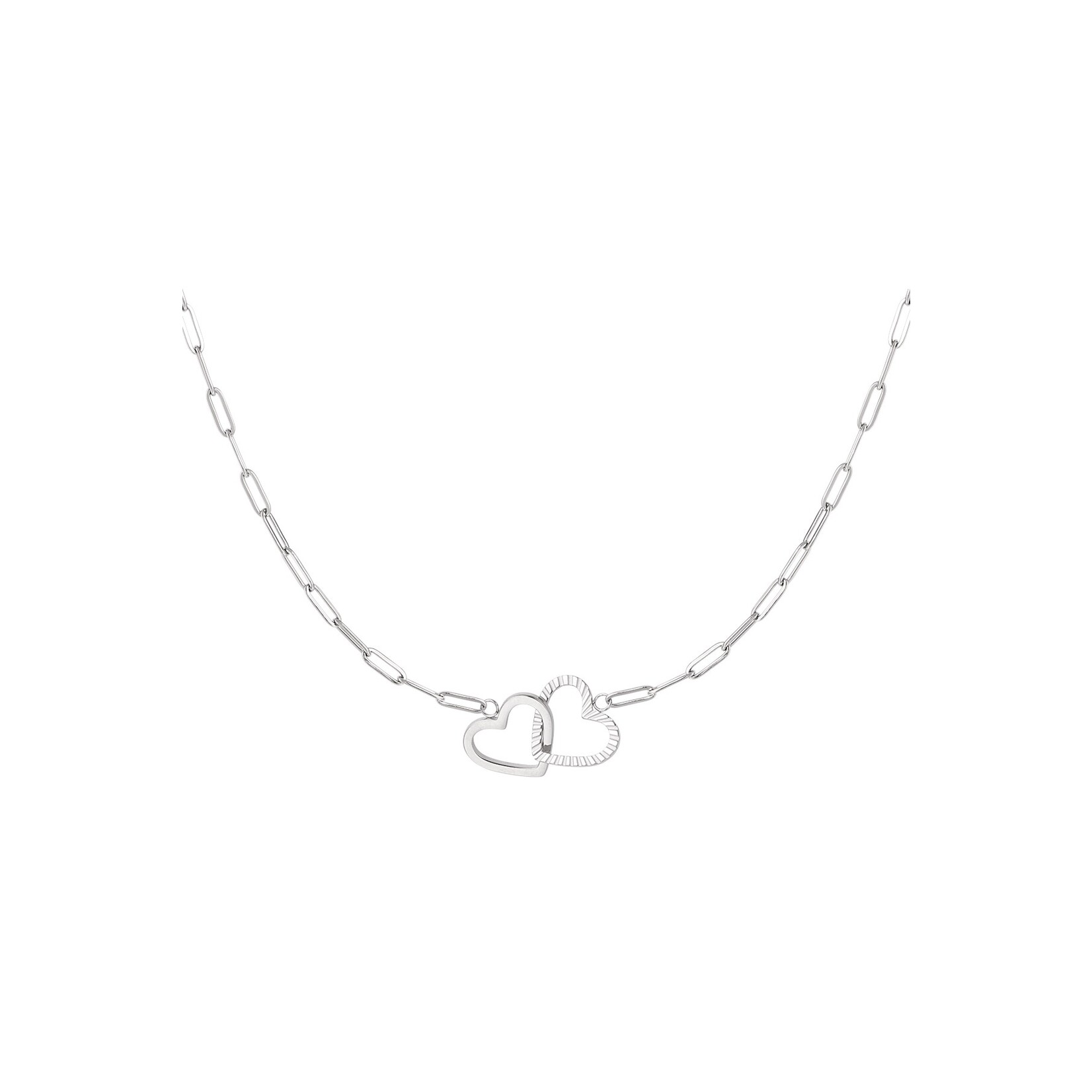 More the Firm Ketting linked big hearts