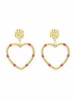 More the Firm Oorbellen red heart