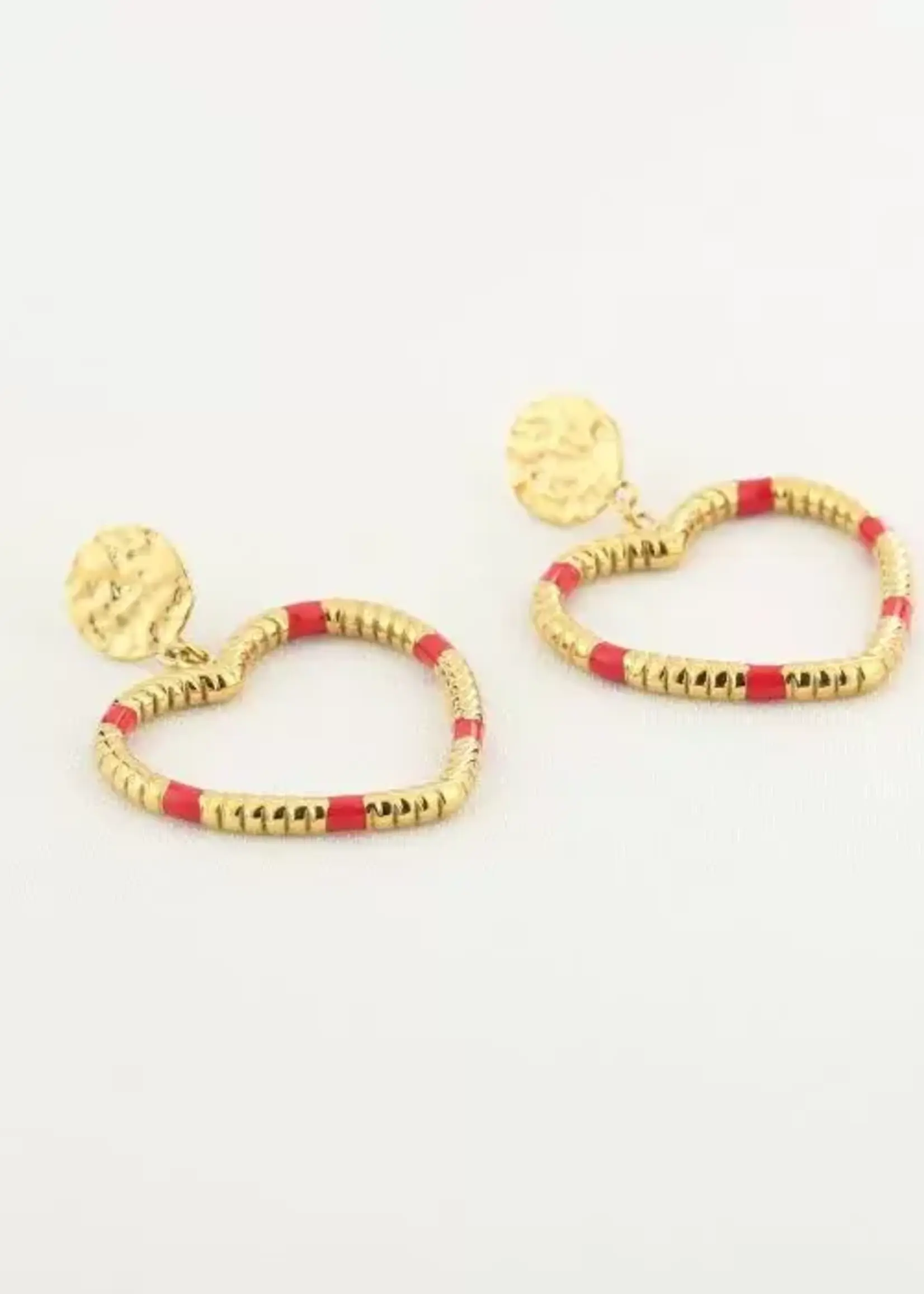 Flo Boutique Oorbellen red heart