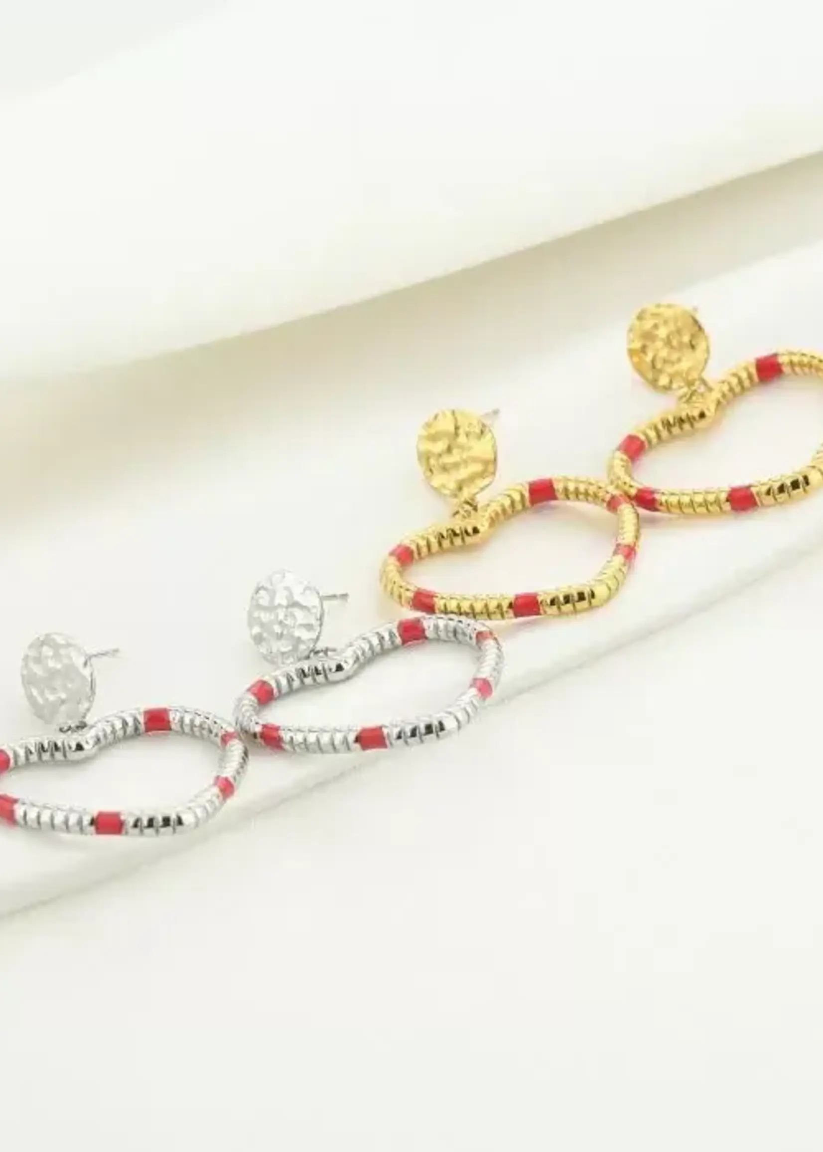 More the Firm Oorbellen red heart