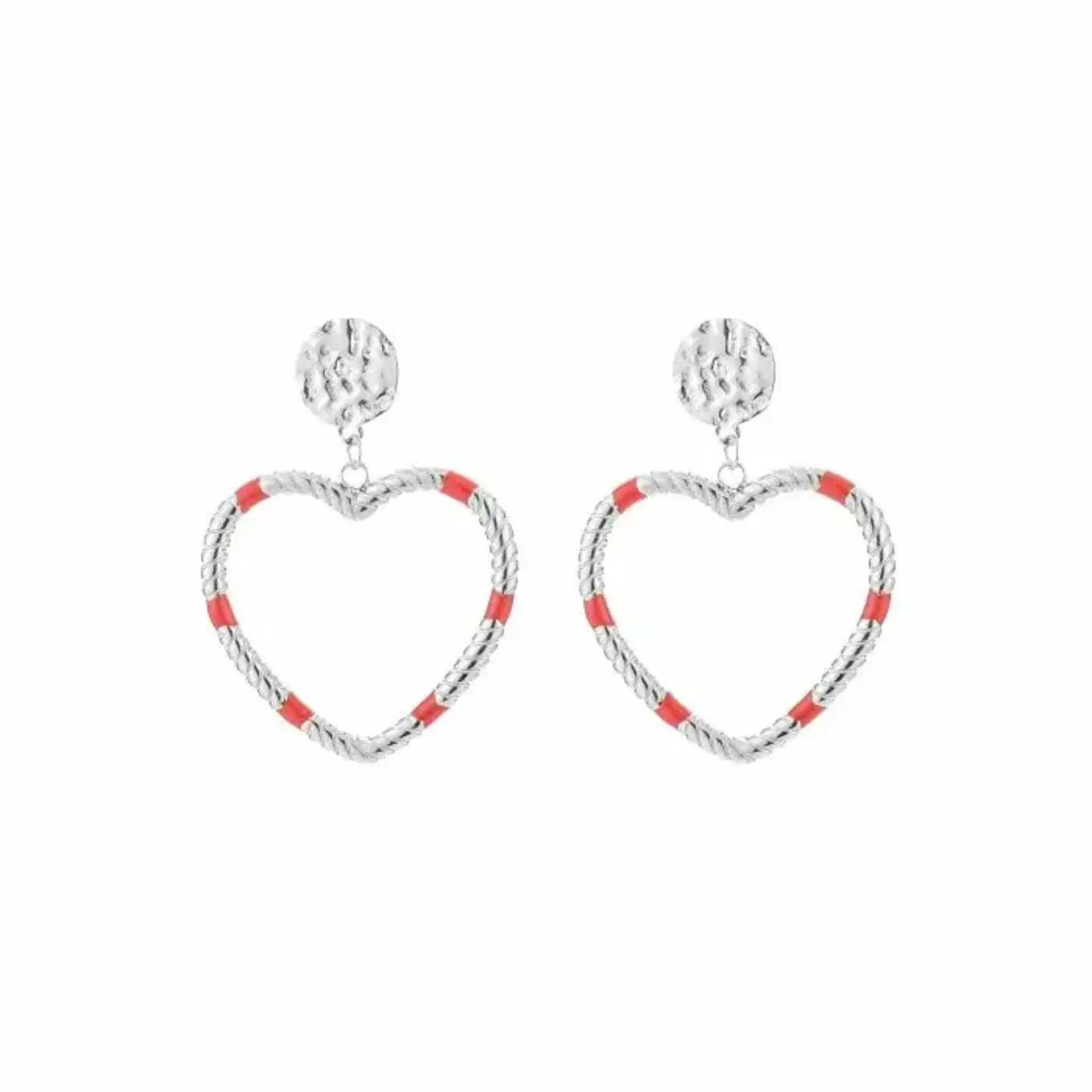 More the Firm Oorbellen red heart