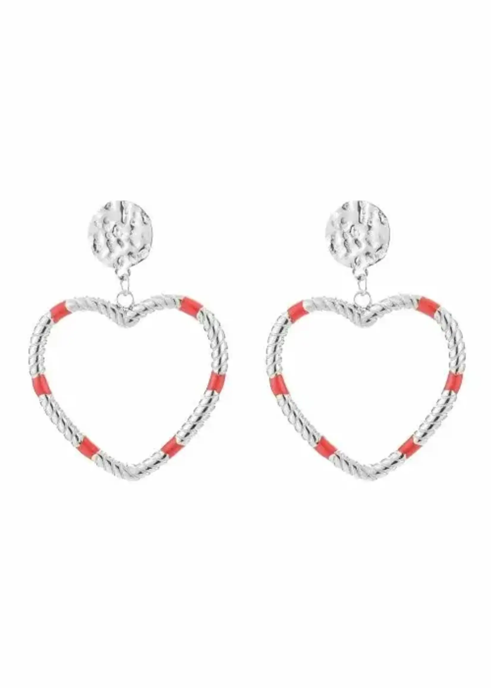 Flo Boutique Oorbellen red heart