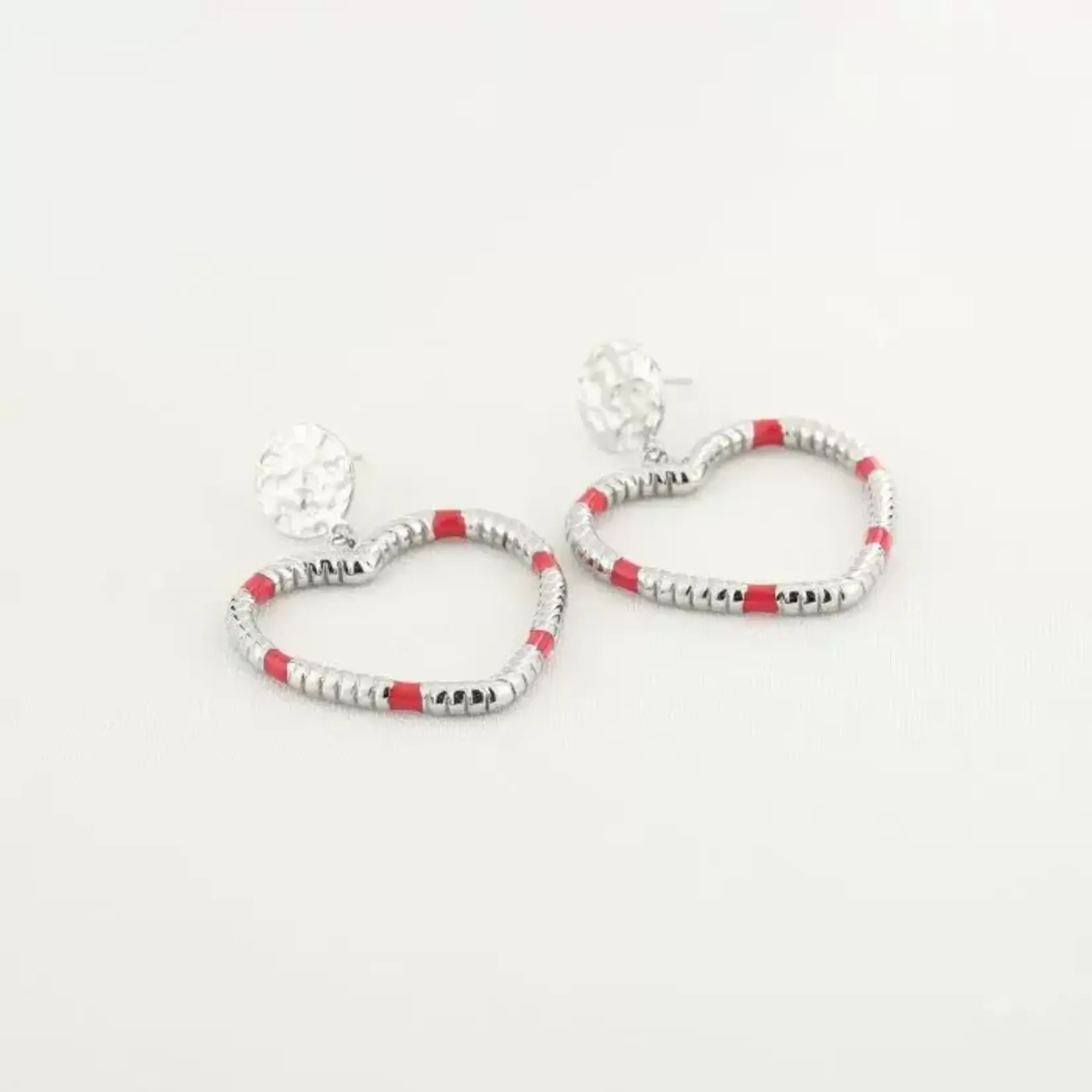 More the Firm Oorbellen red heart