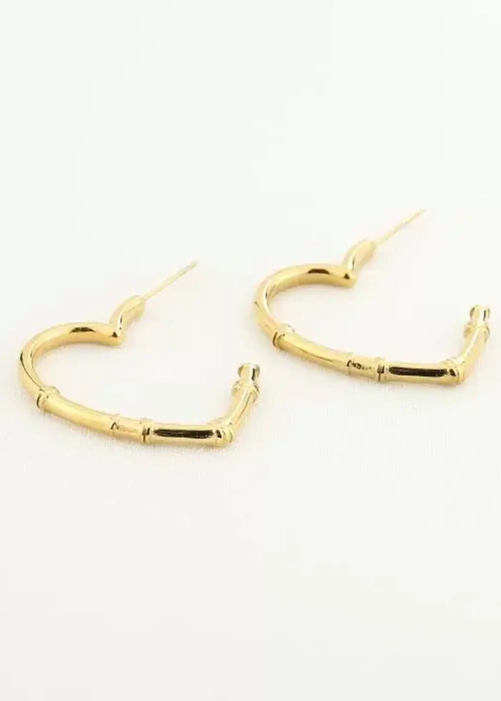 More the Firm Oorbellen bamboo heart