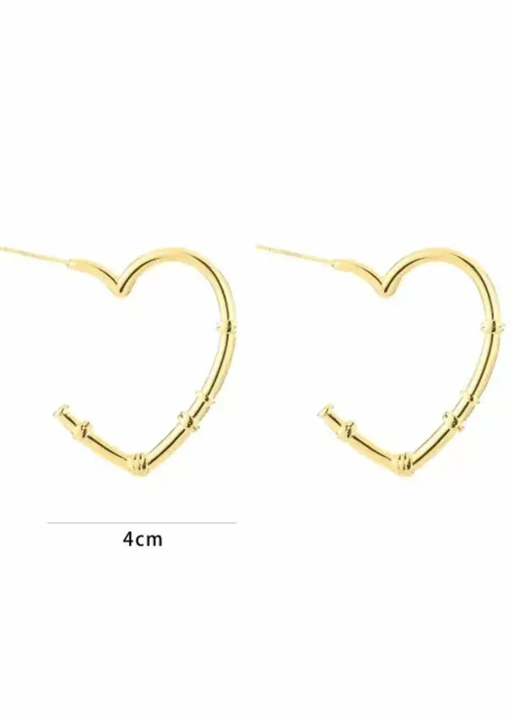 Flo Boutique Oorbellen bamboo heart