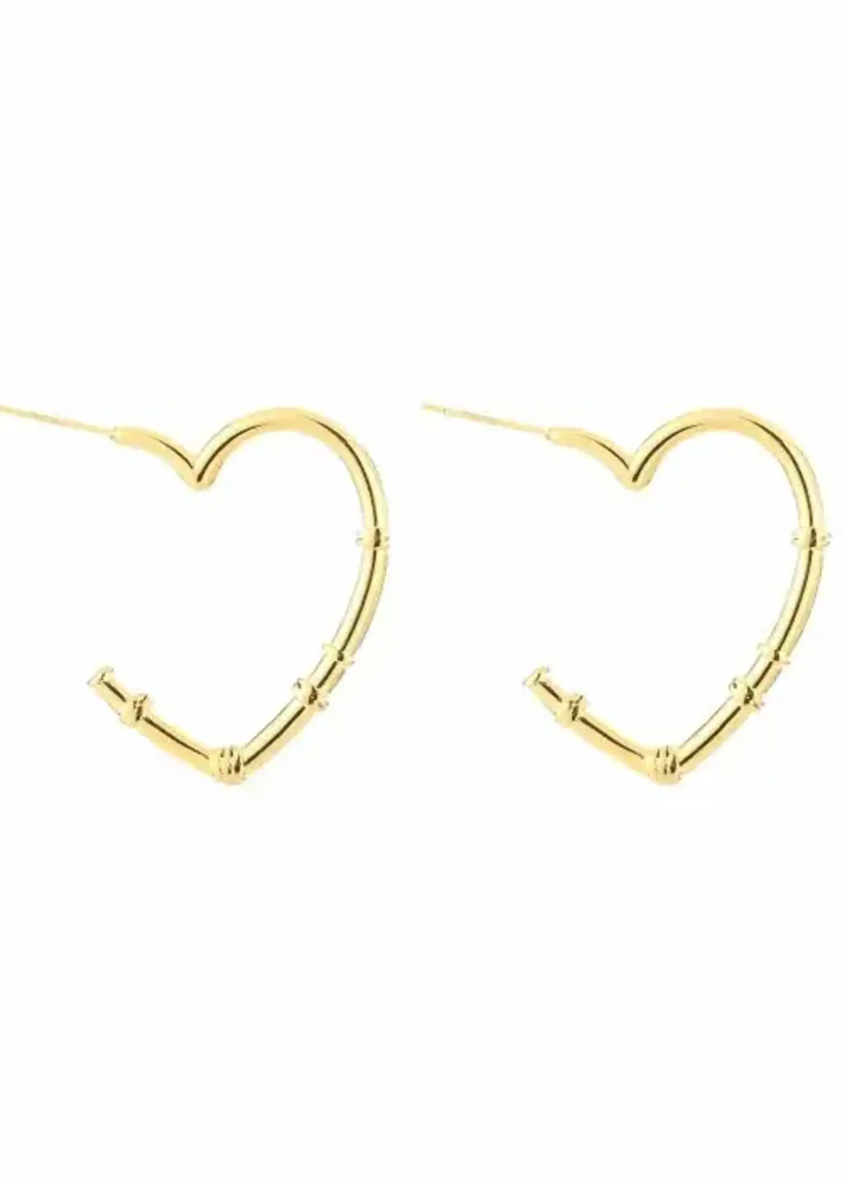 Flo Boutique Oorbellen bamboo heart