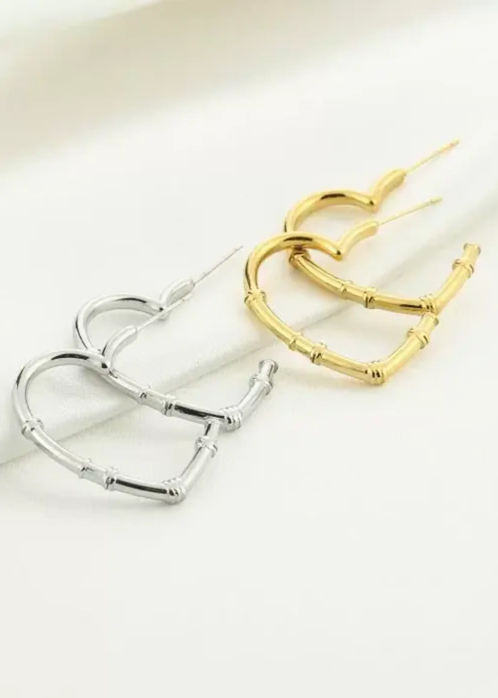 More the Firm Oorbellen bamboo heart