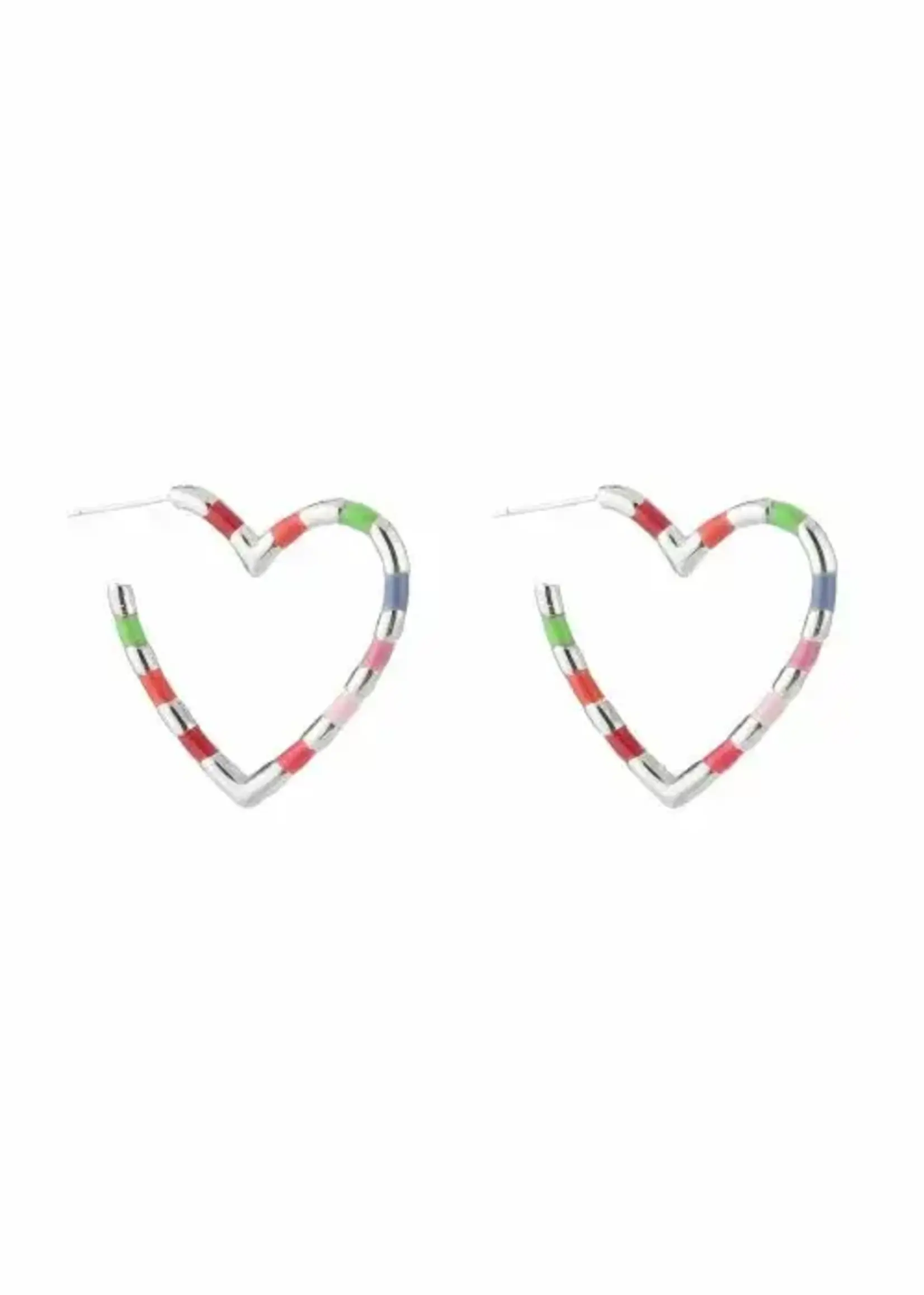 Flo Boutique Oorbellen coloured heart  S