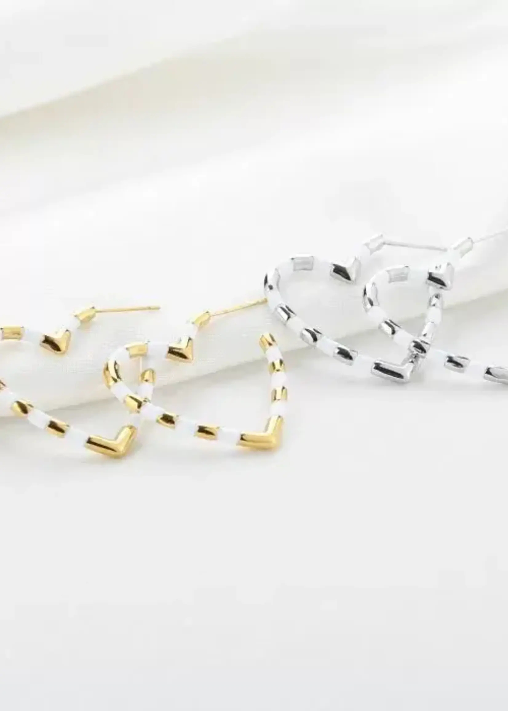 Flo Boutique Oorbellen coloured heart  S