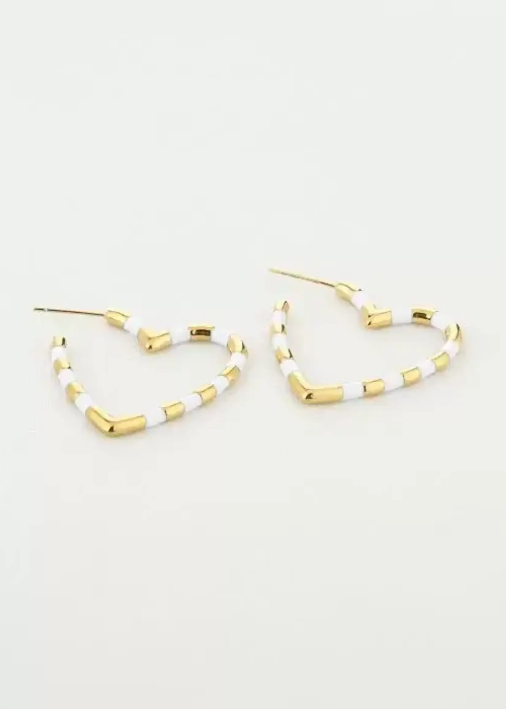 Flo Boutique Oorbellen coloured heart  S