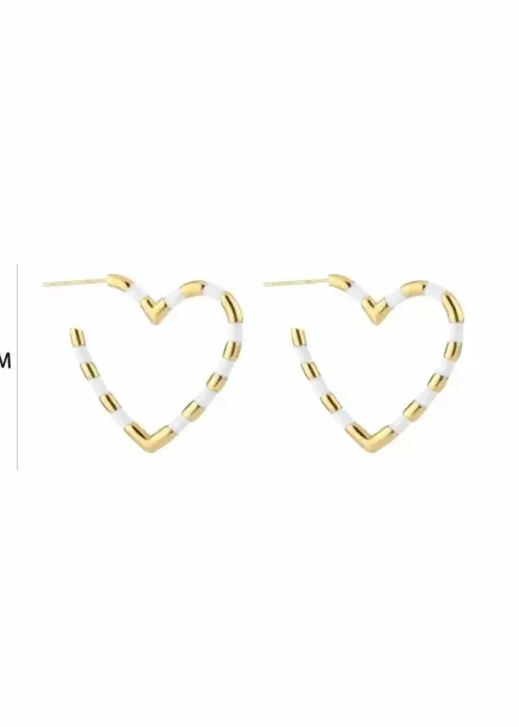 Flo Boutique Oorbellen coloured heart  S