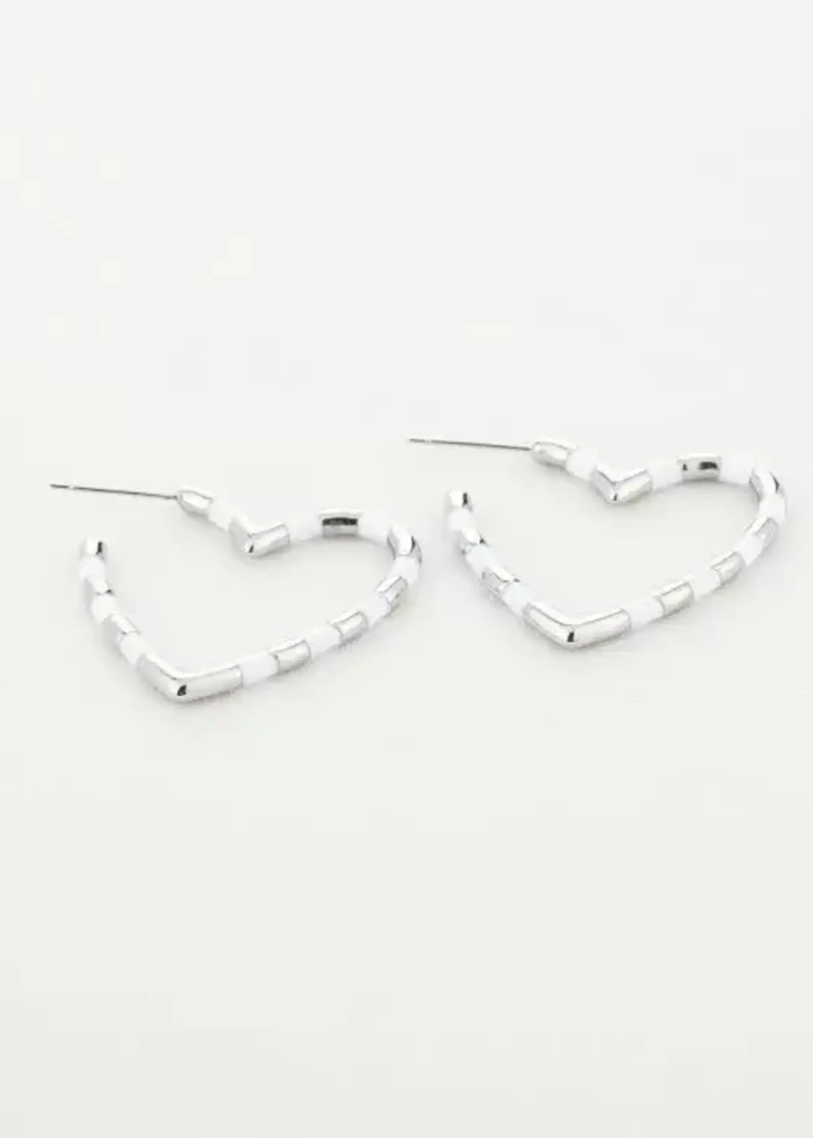 More the Firm Oorbellen coloured heart  S