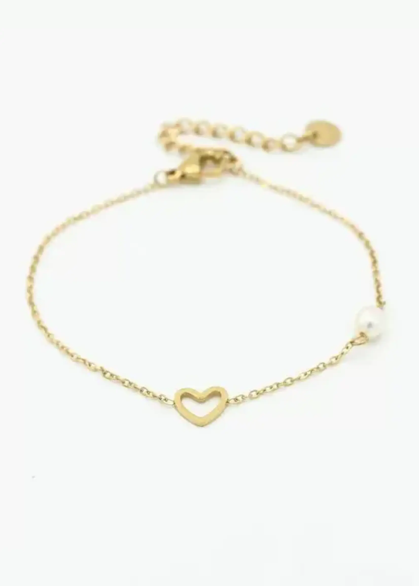 Flo Boutique Armband heart and pearl