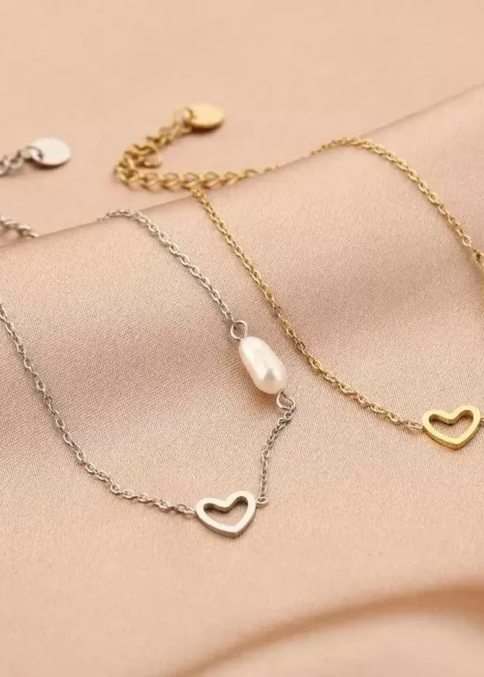 Flo Boutique Armband heart and pearl