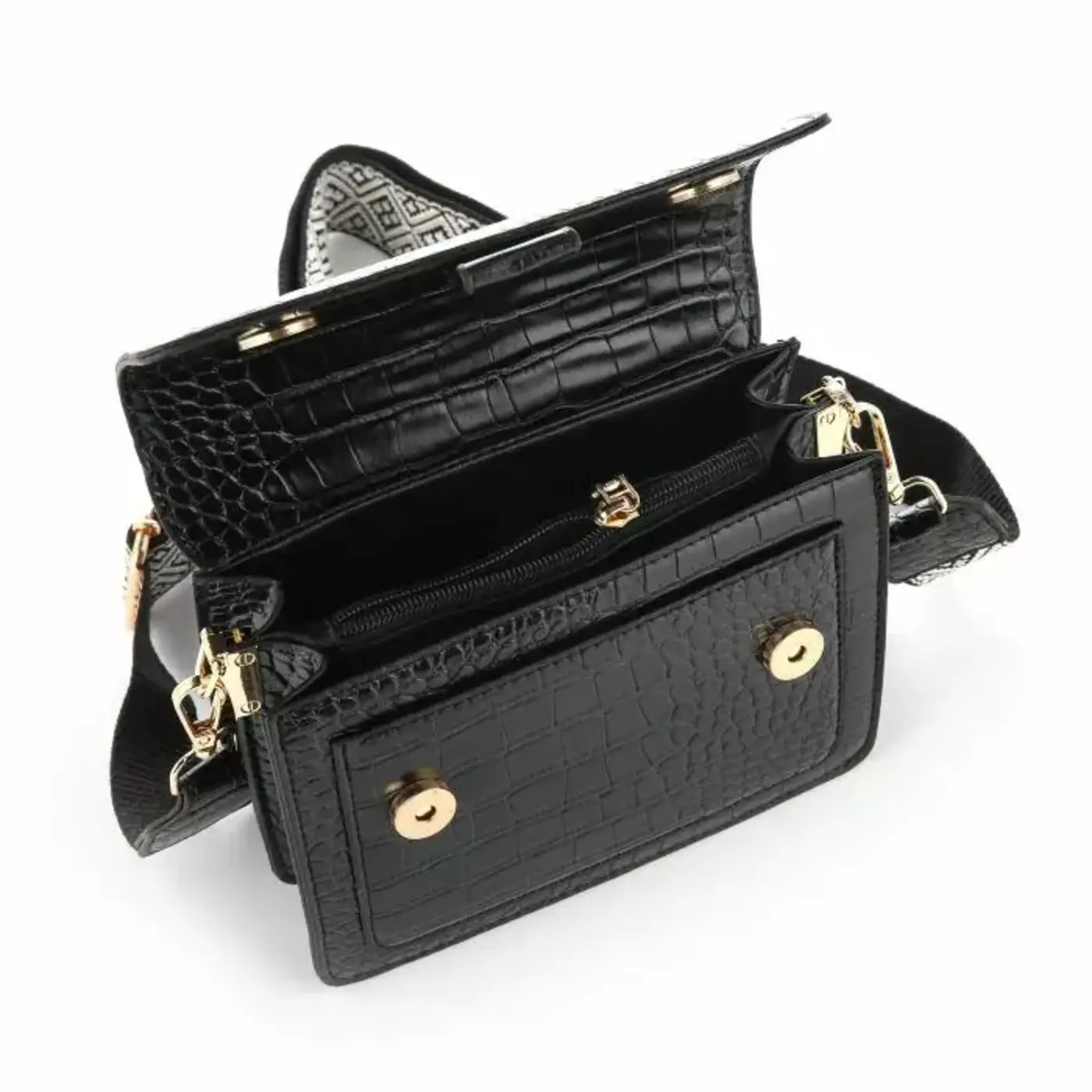 More the Firm Tas croco luxe band black